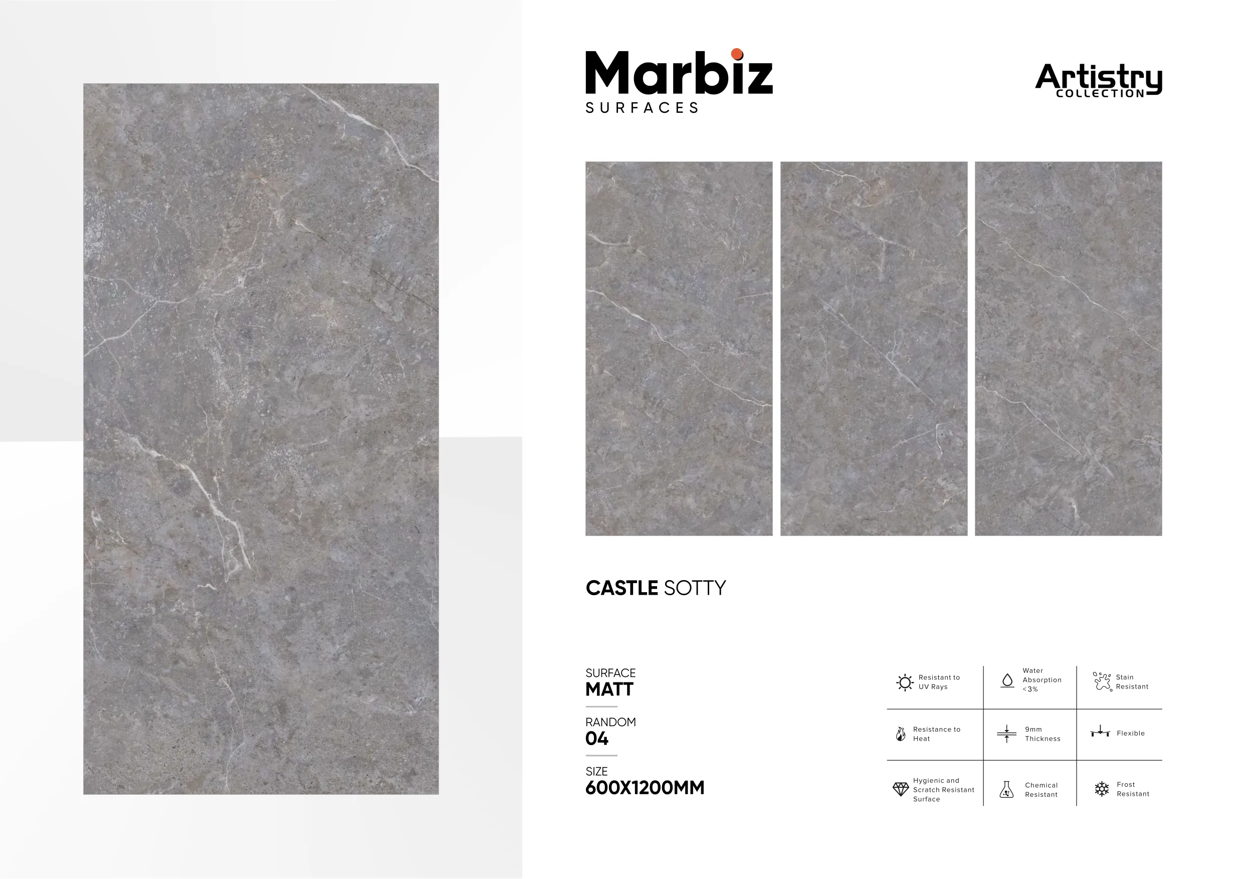 Artistry 600x1200mm Matt - Design 39 - 600x1200mm Matt