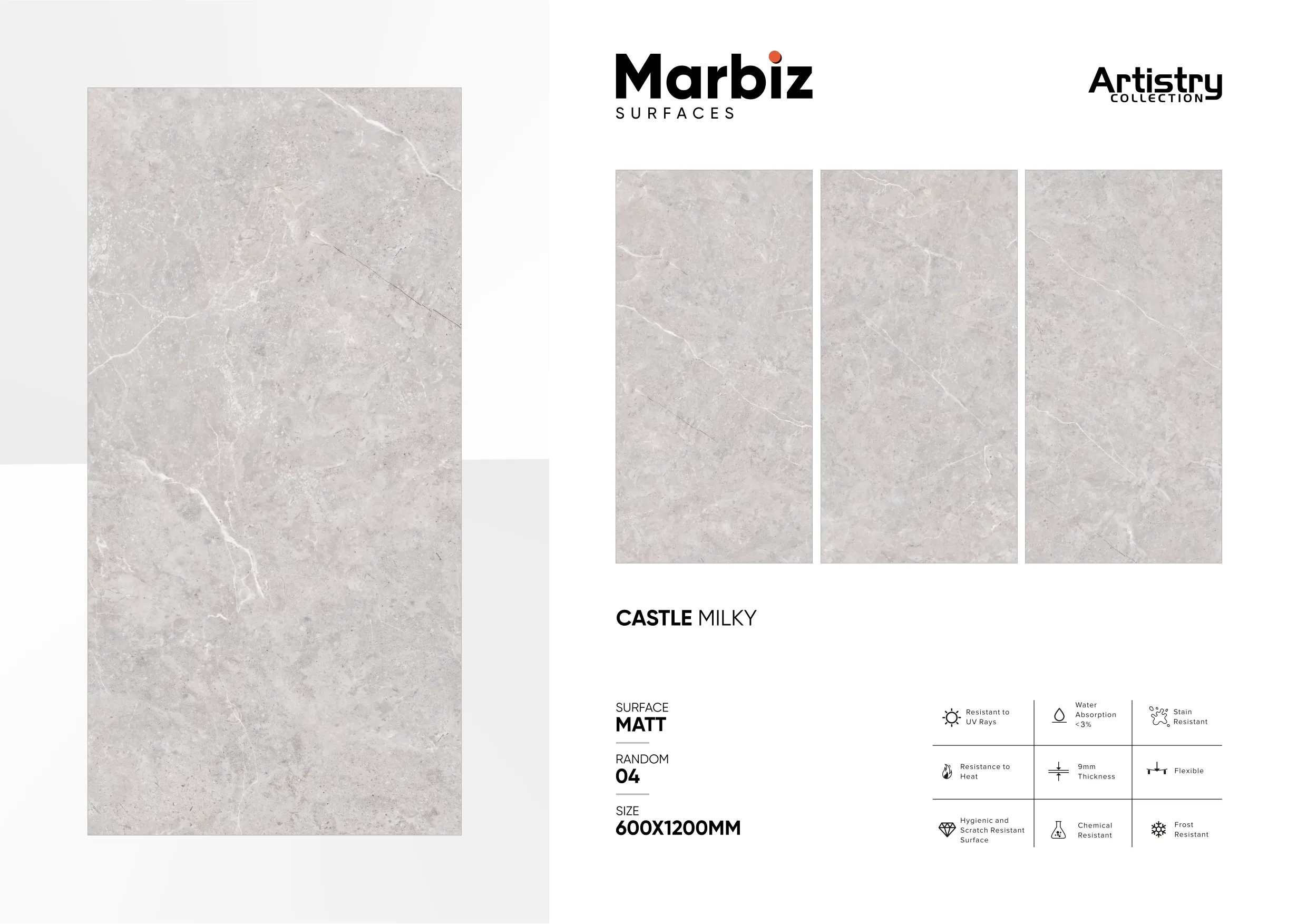 Artistry 600x1200mm Matt - Design 40 - 600x1200mm Matt