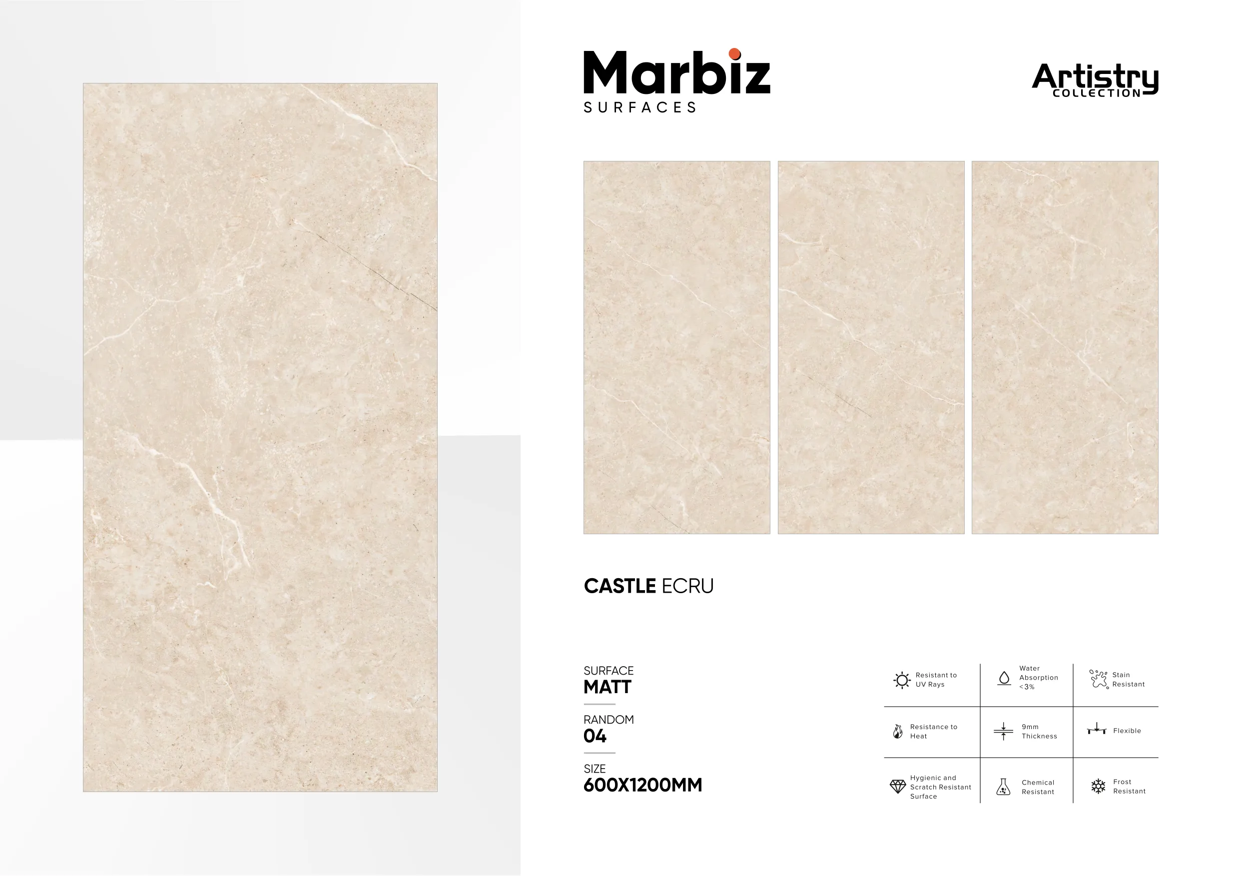 Artistry 600x1200mm Matt - Design 42 - 600x1200mm Matt