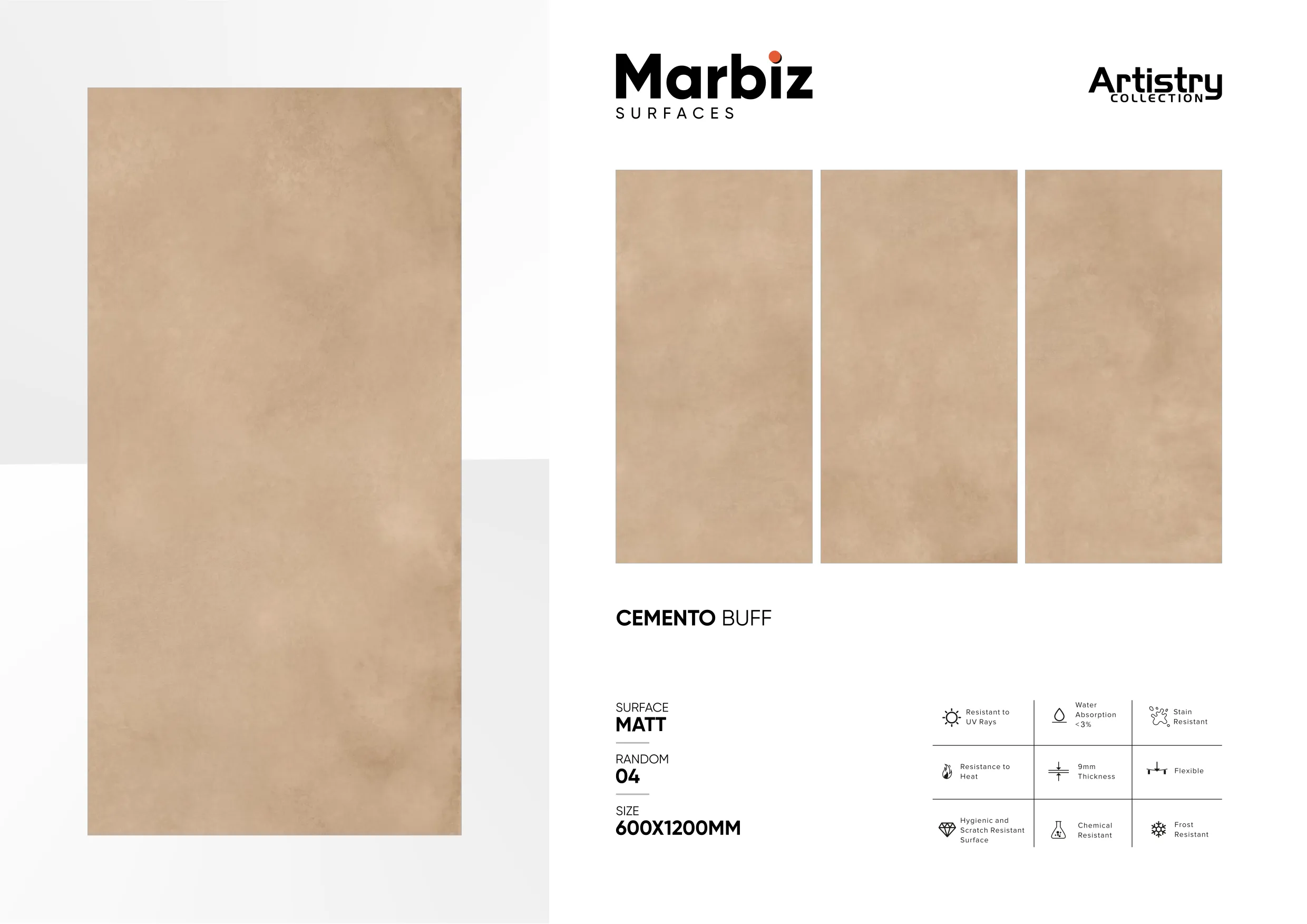 Artistry 600x1200mm Matt - Design 43 - 600x1200mm Matt