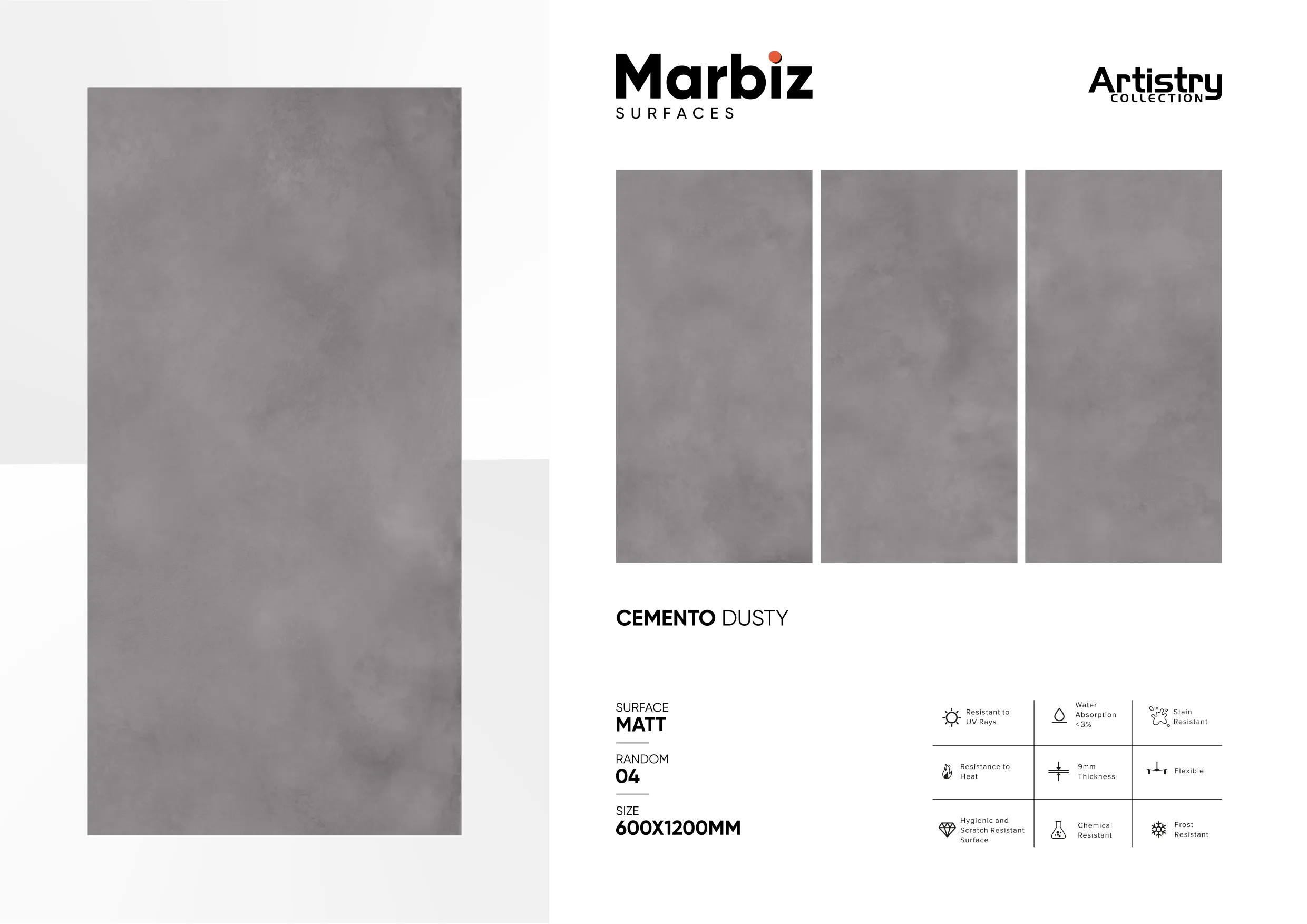 Artistry 600x1200mm Matt - Design 44 - 600x1200mm Matt