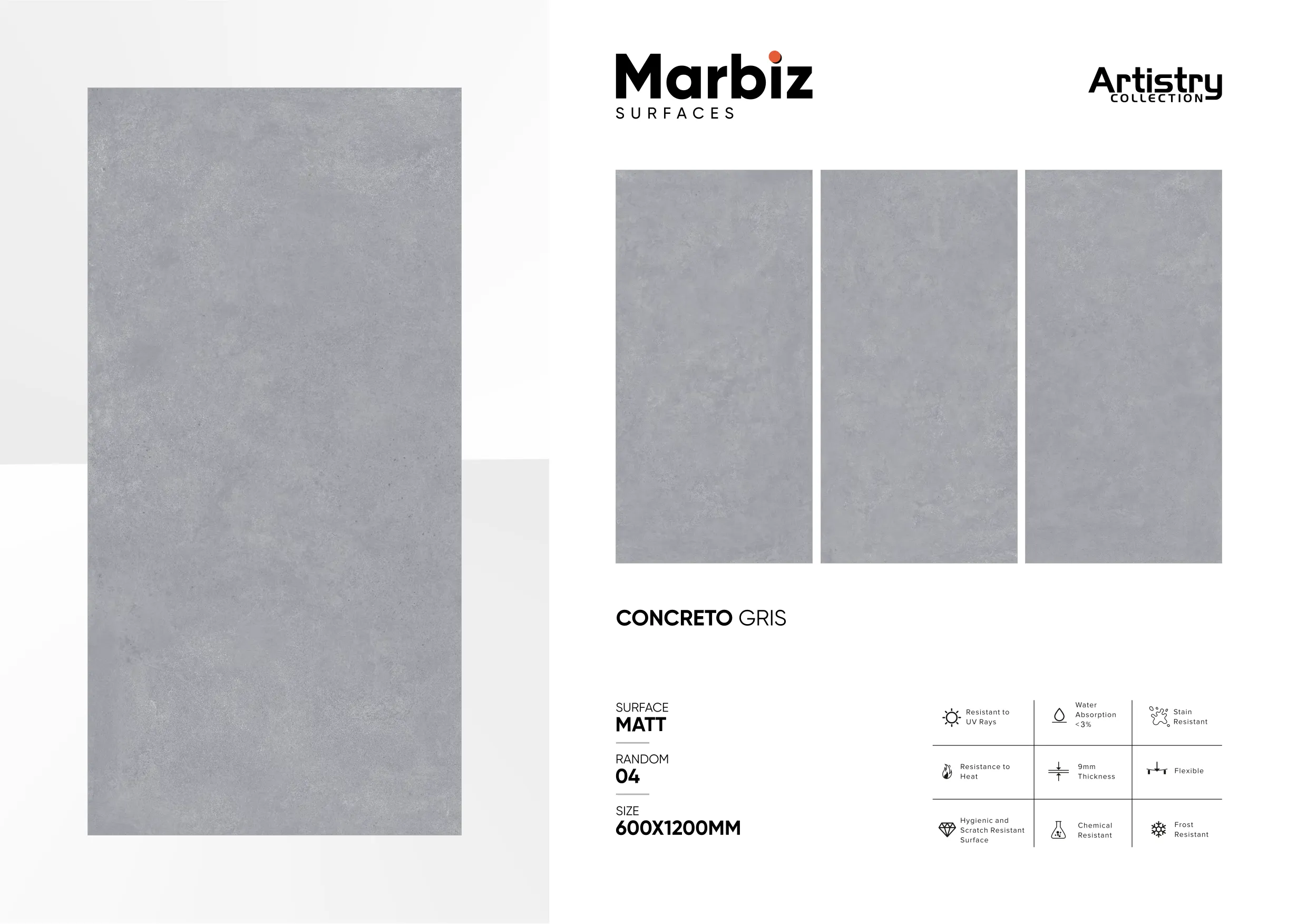 Artistry 600x1200mm Matt - Design 52 - 600x1200mm Matt