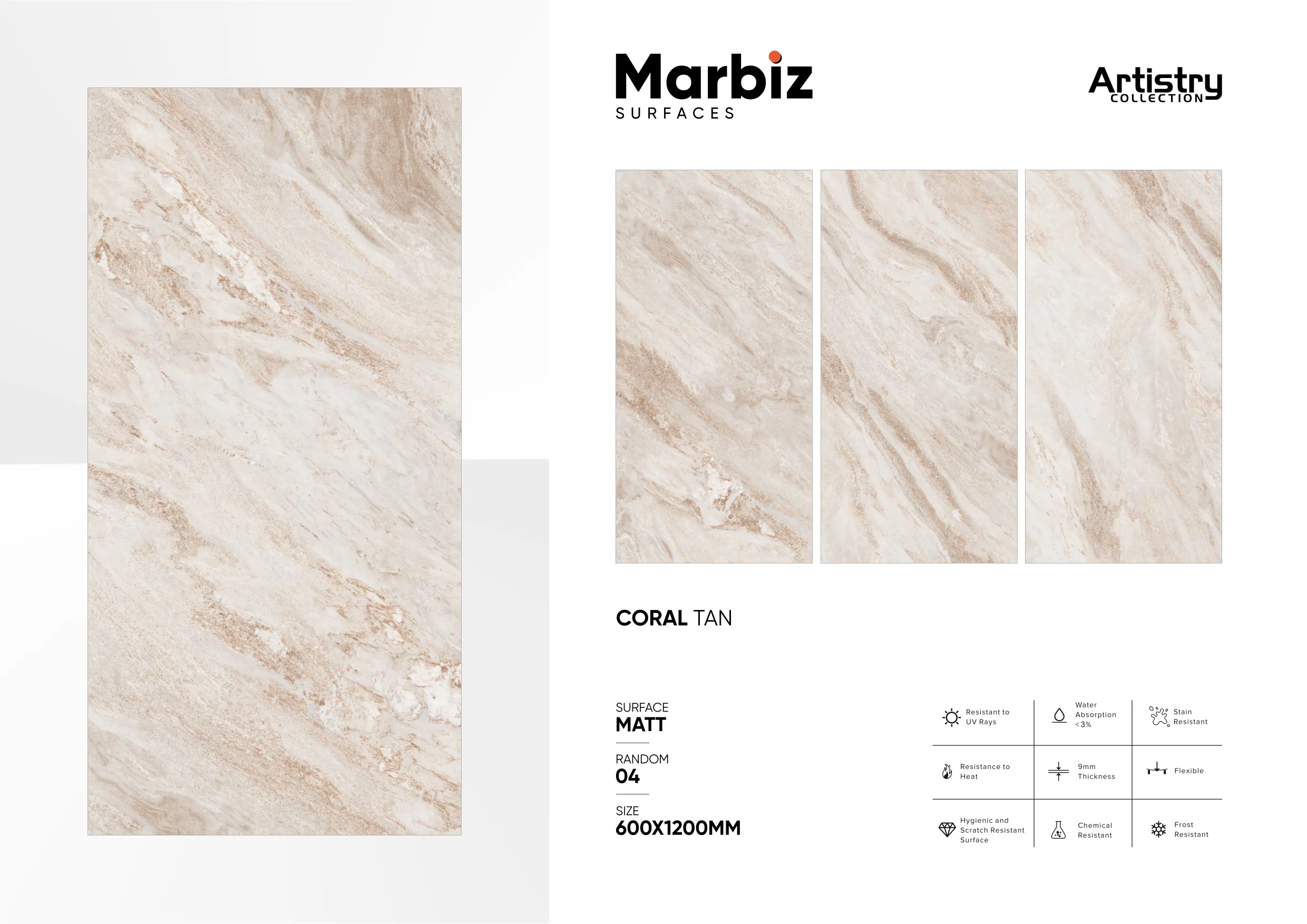 Artistry 600x1200mm Matt - Design 55 - 600x1200mm Matt