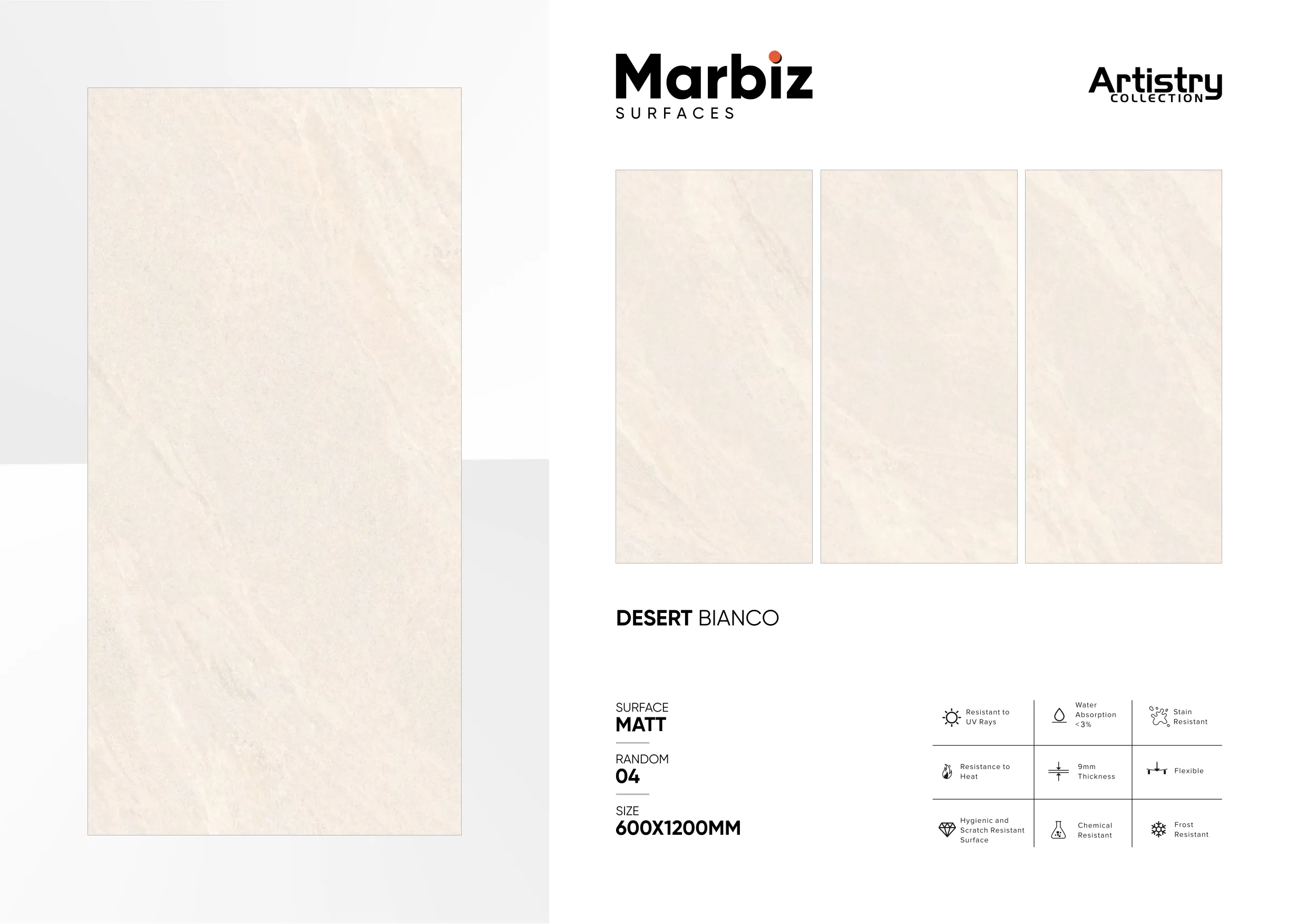Artistry 600x1200mm Matt - Design 61 - 600x1200mm Matt