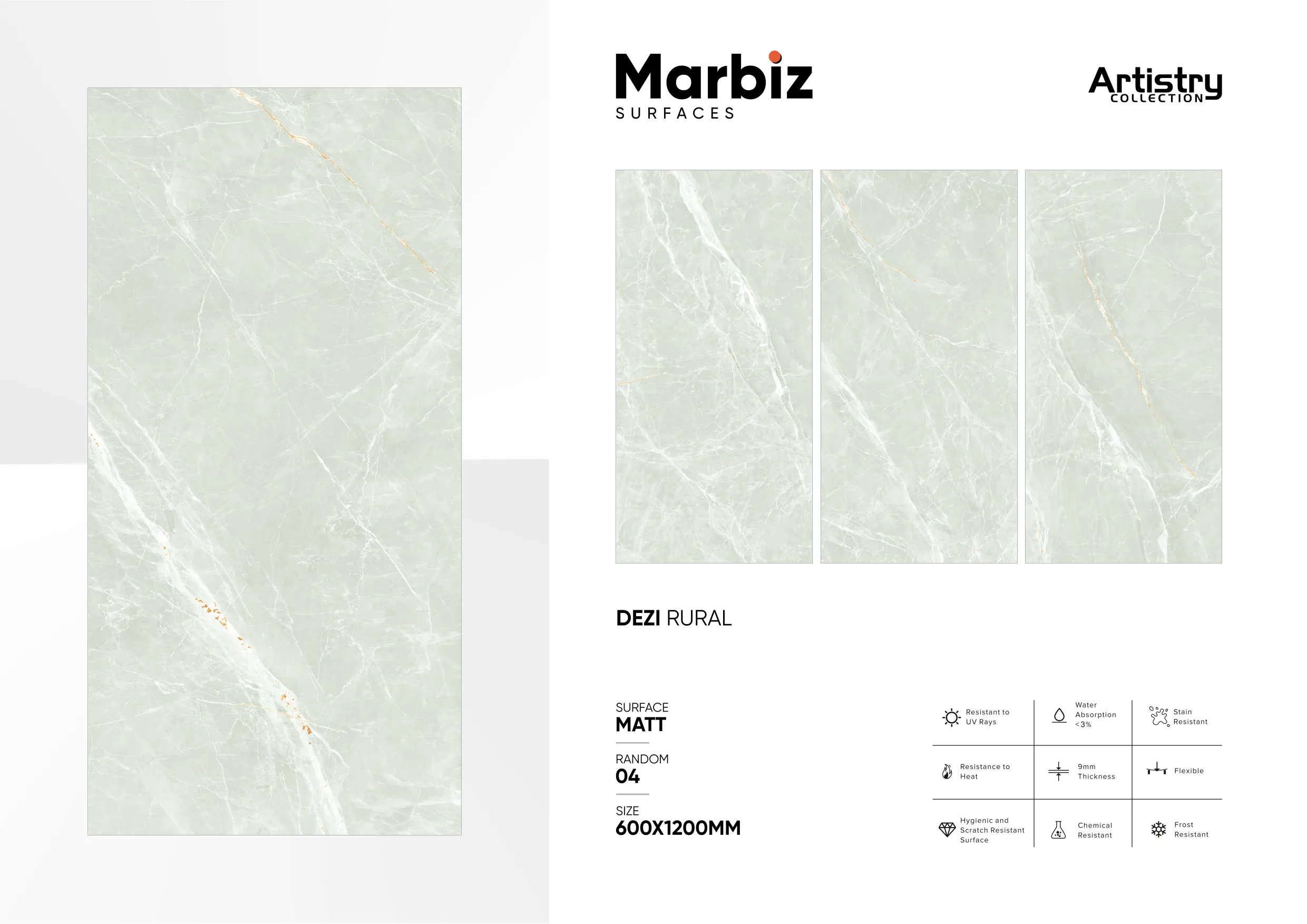 Artistry 600x1200mm Matt - Design 63 - 600x1200mm Matt