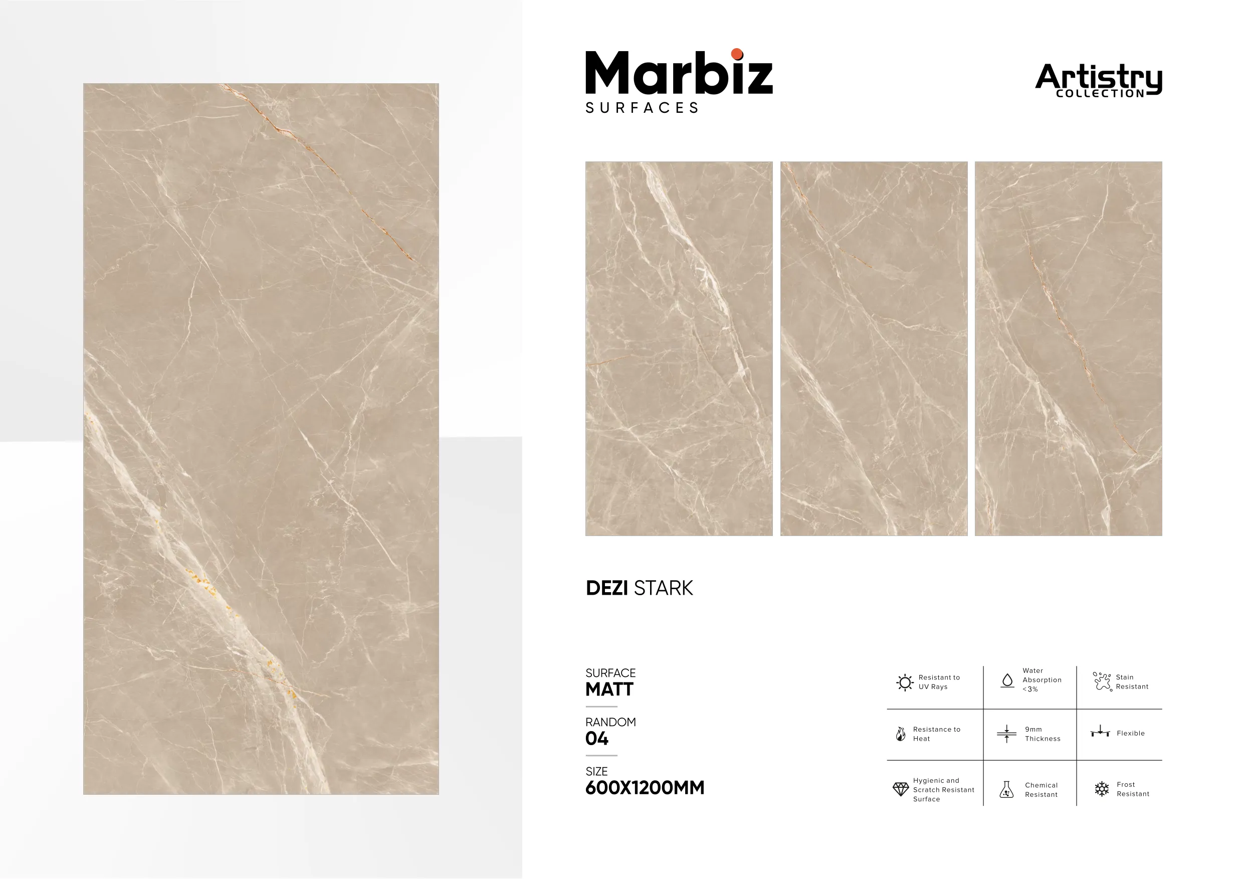 Artistry 600x1200mm Matt - Design 64 - 600x1200mm Matt