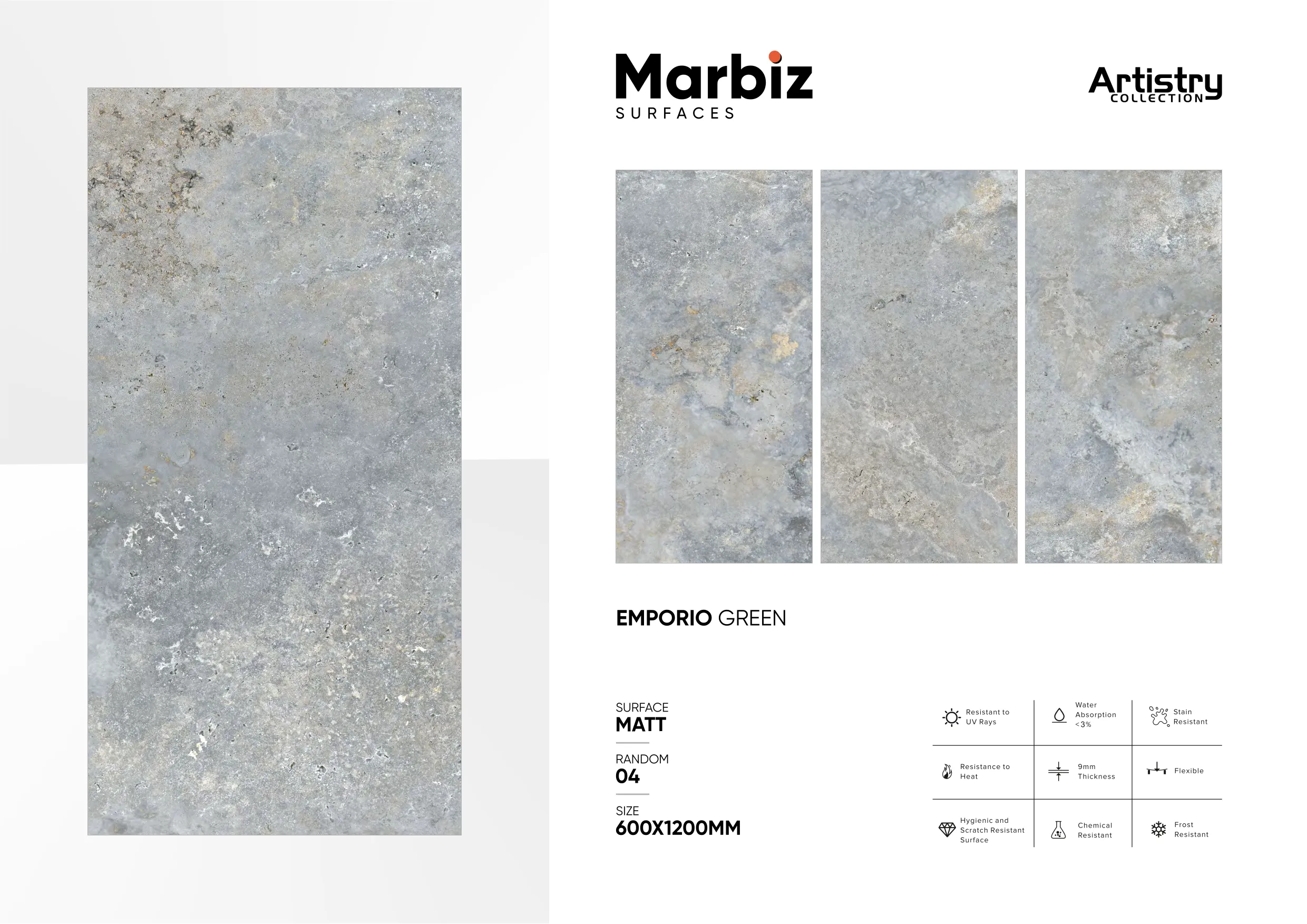 Artistry 600x1200mm Matt - Design 68 - 600x1200mm Matt