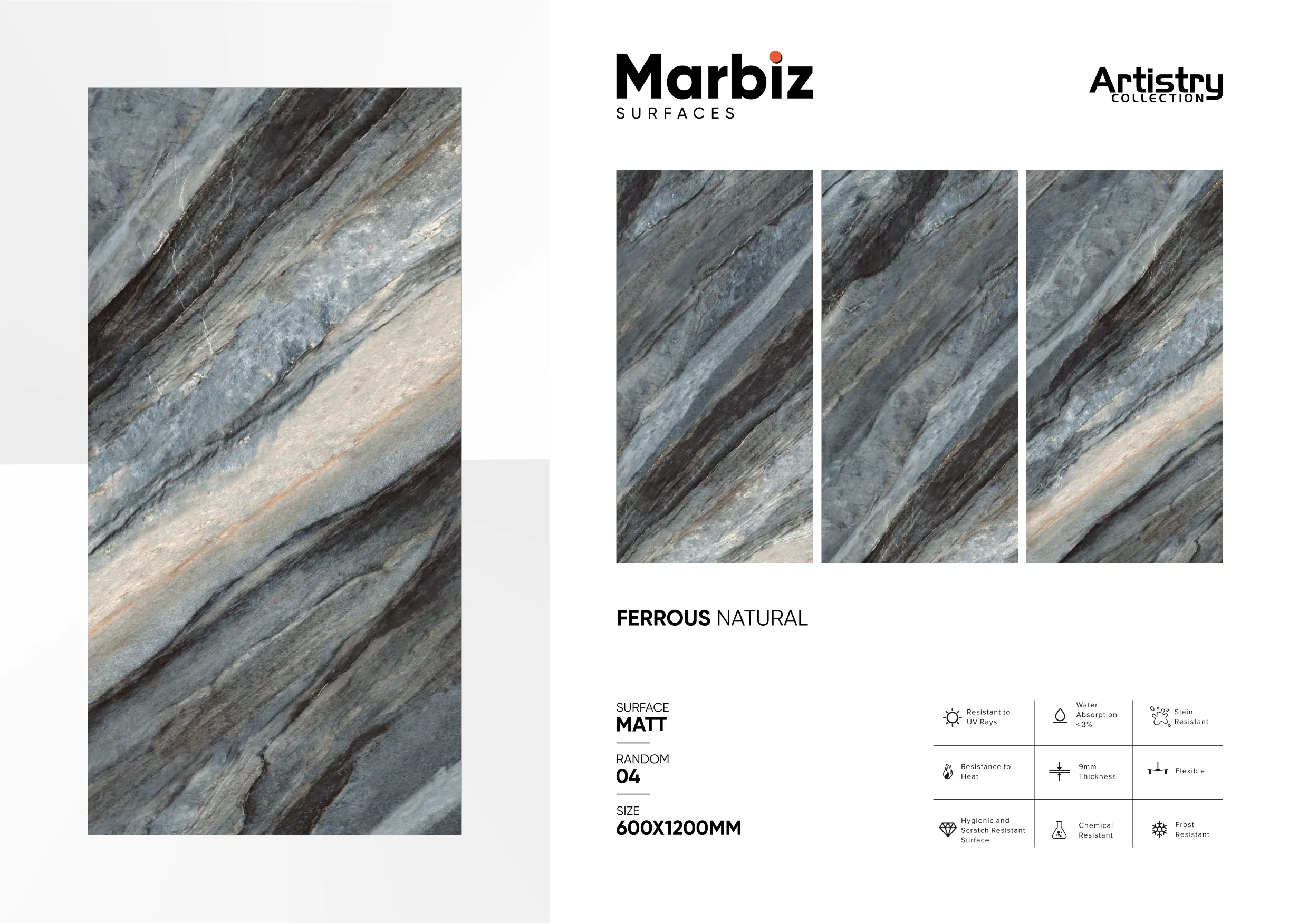 Artistry 600x1200mm Matt - Design 71 - 600x1200mm Matt
