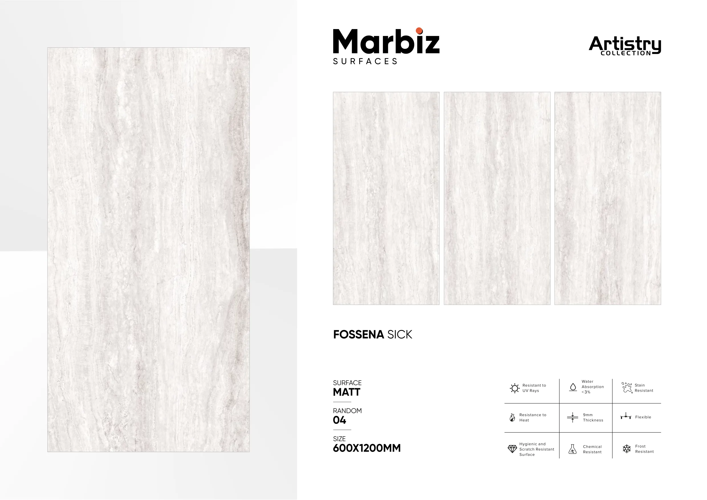 Artistry 600x1200mm Matt - Design 74 - 600x1200mm Matt