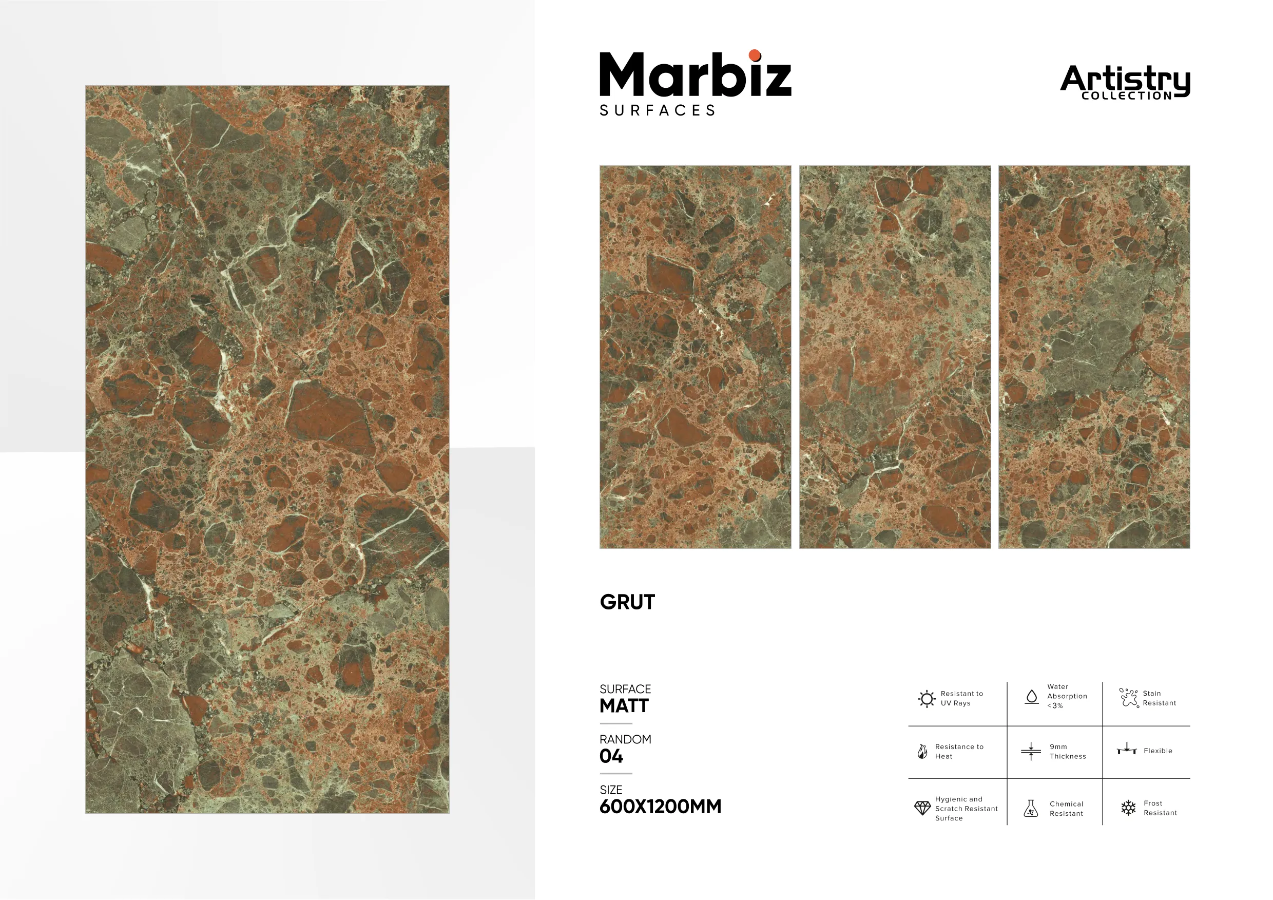 Artistry 600x1200mm Matt - Design 78 - 600x1200mm Matt