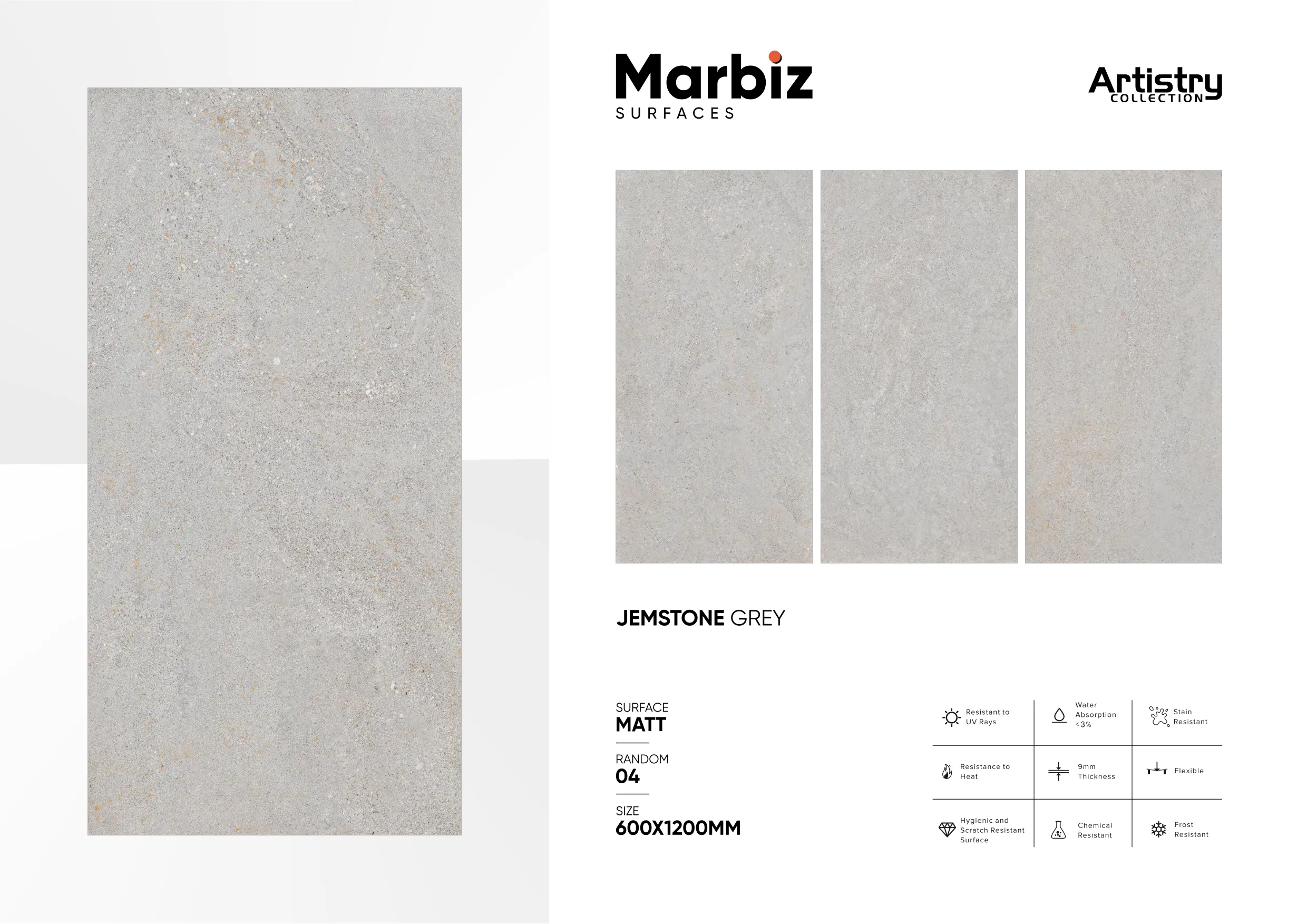 Artistry 600x1200mm Matt - Design 82 - 600x1200mm Matt