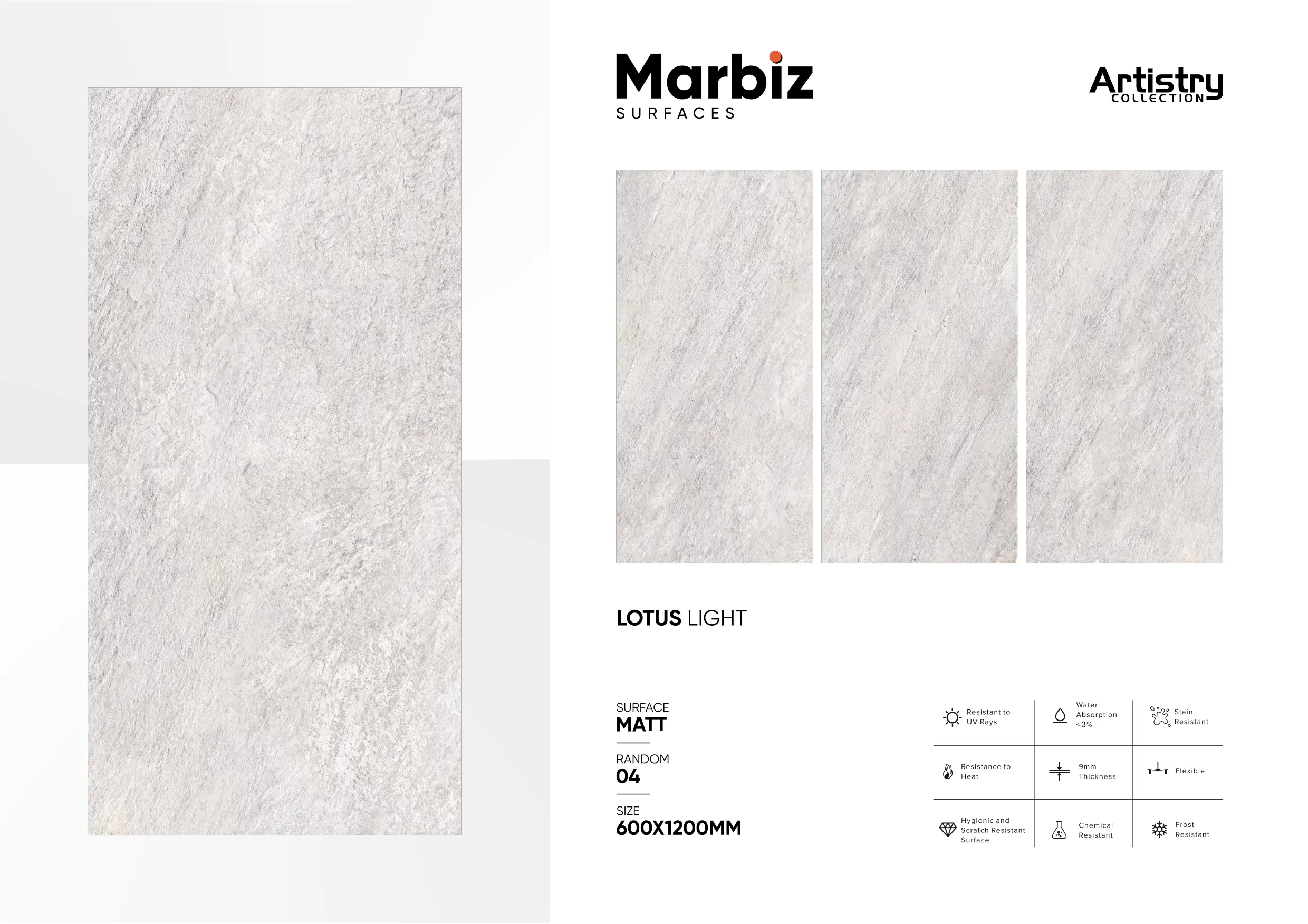 Artistry 600x1200mm Matt - Design 85 - 600x1200mm Matt