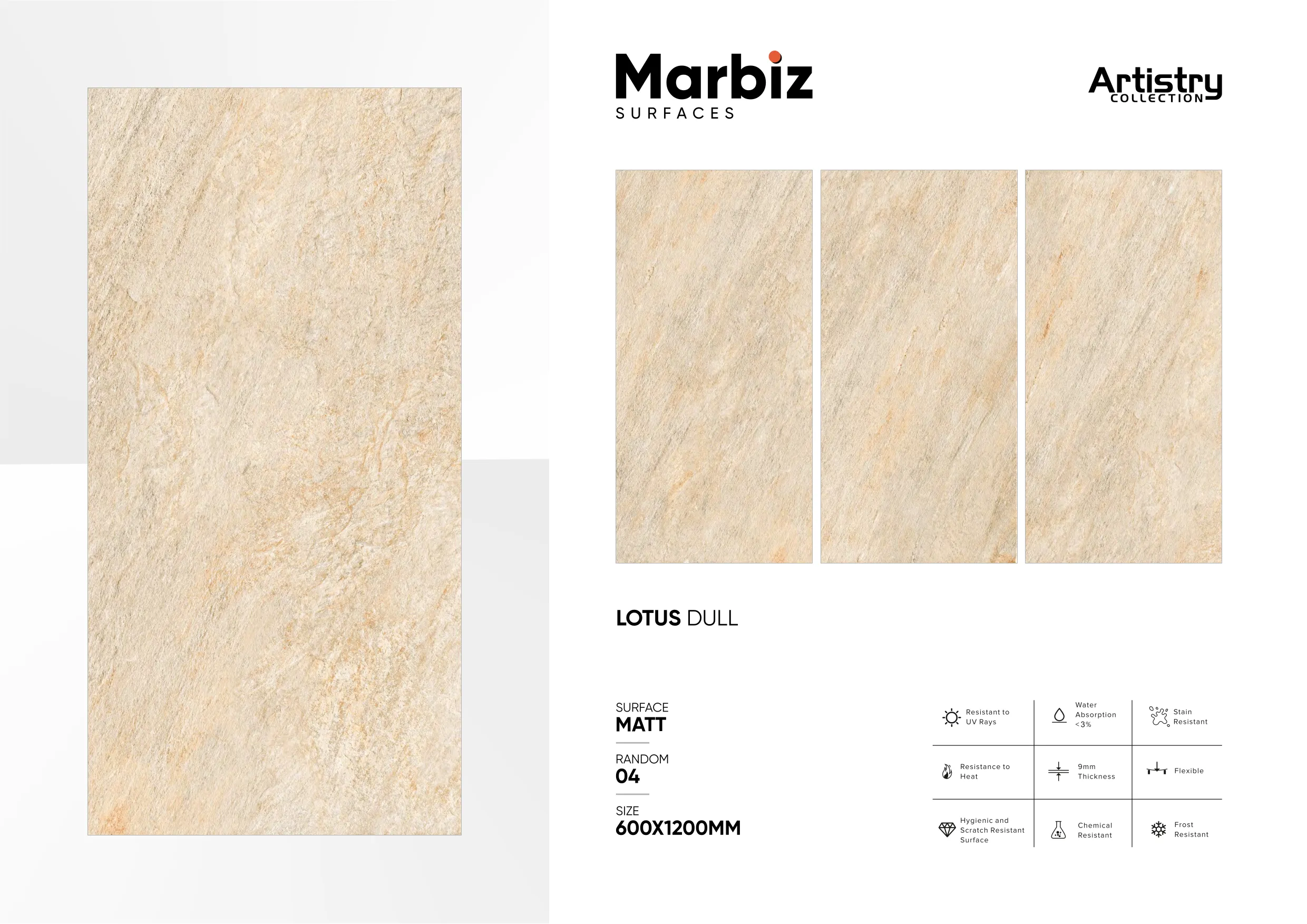 Artistry 600x1200mm Matt - Design 86 - 600x1200mm Matt