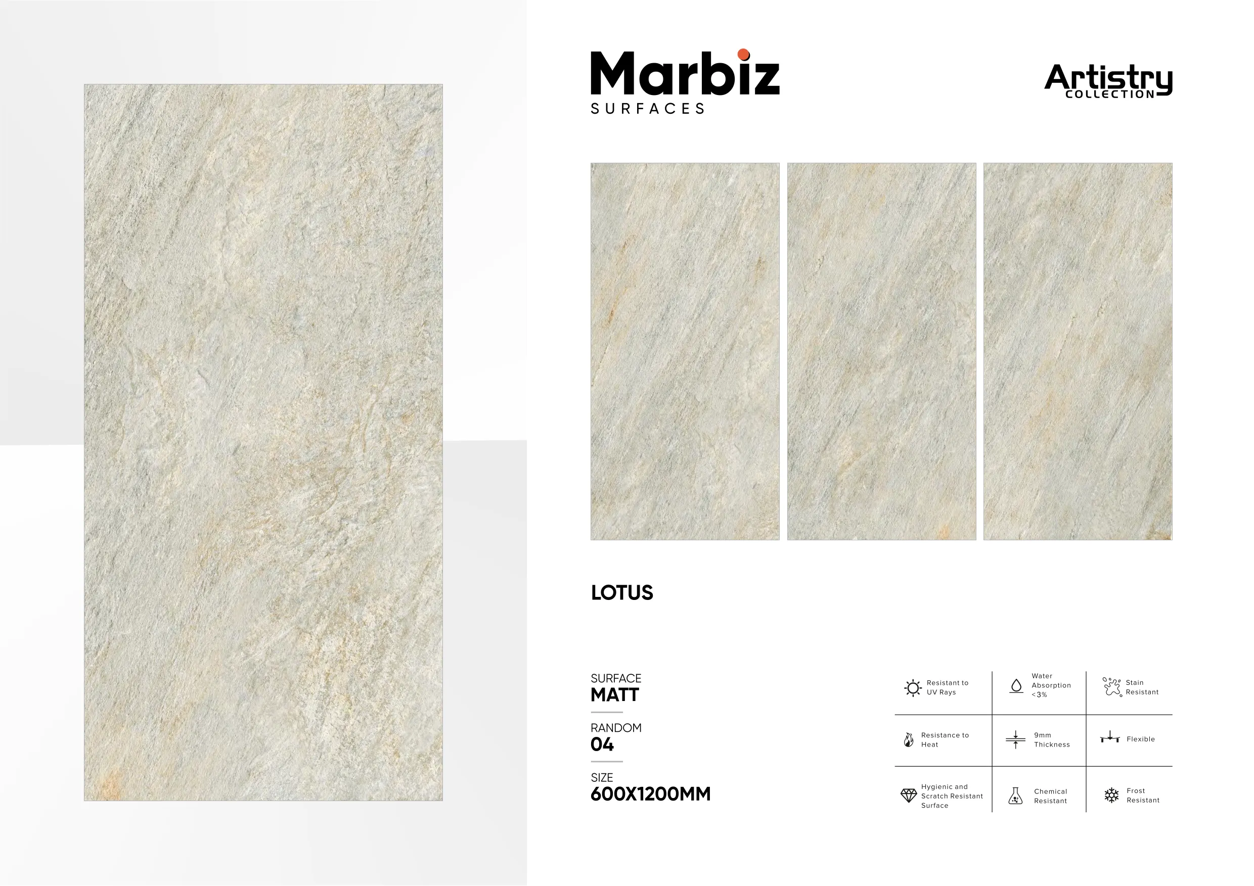 Artistry 600x1200mm Matt - Design 87 - 600x1200mm Matt