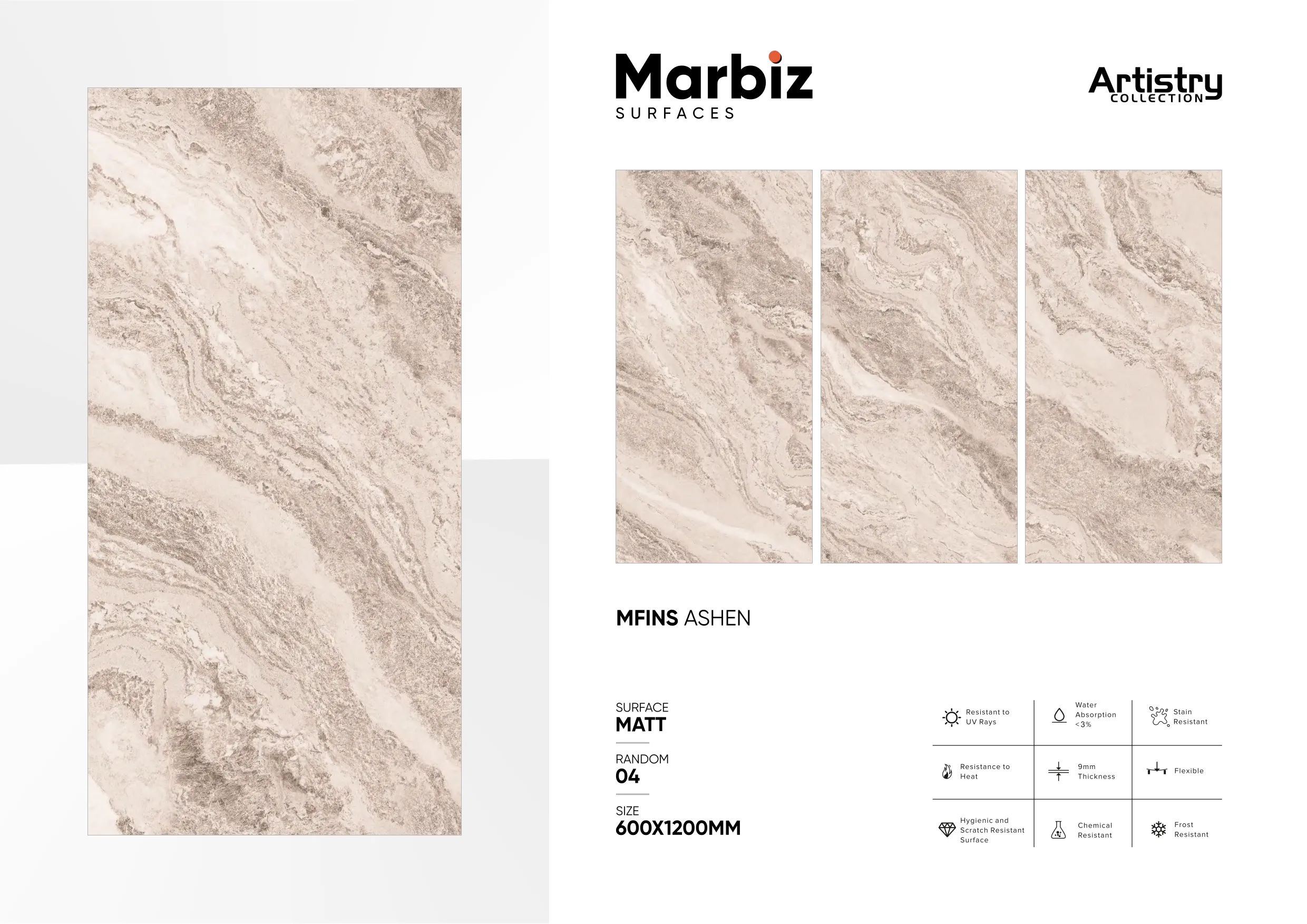 Artistry 600x1200mm Matt - Design 95 - 600x1200mm Matt