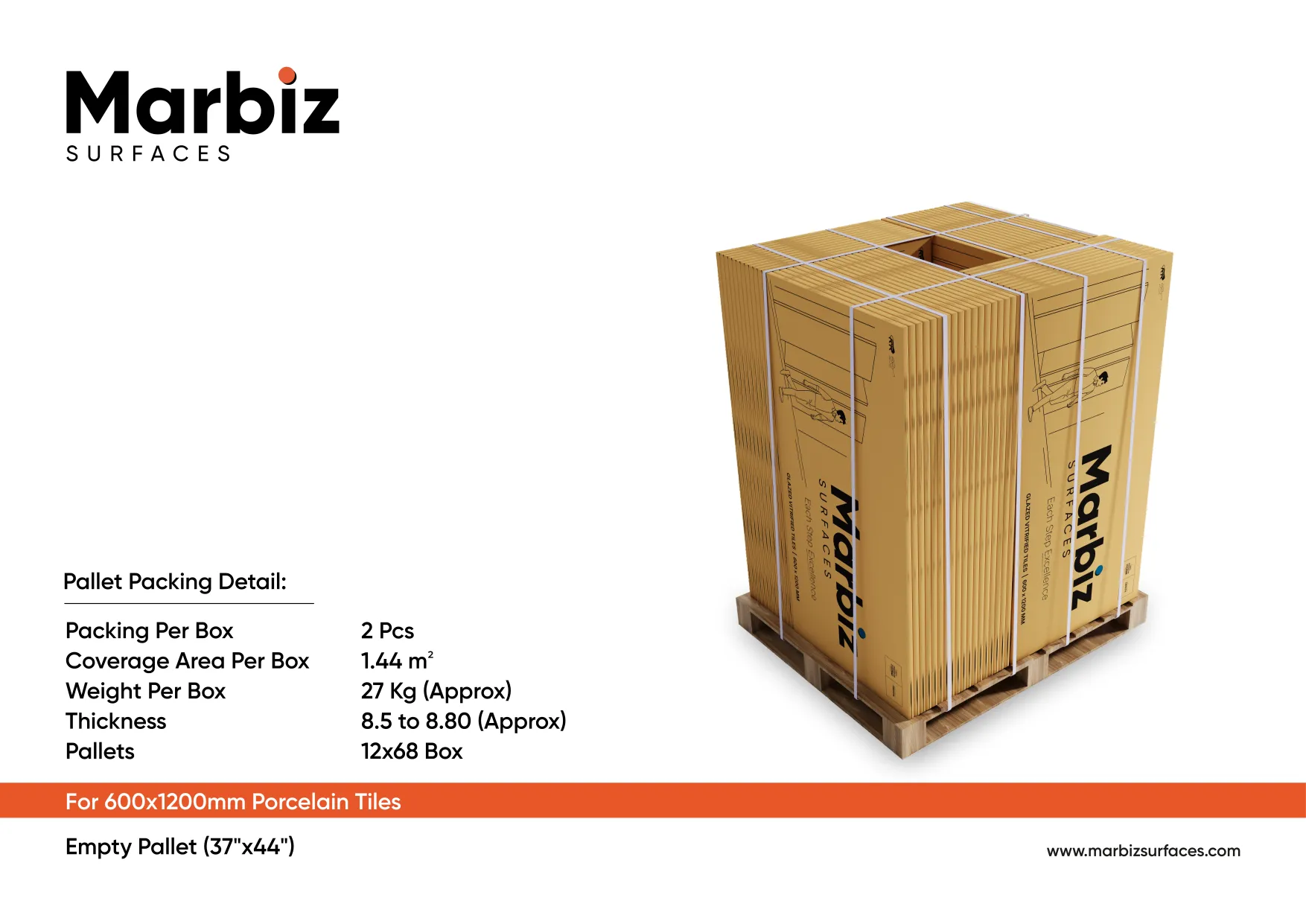 Pallets packing Details - Design 4 - 600x1200mm Glossy