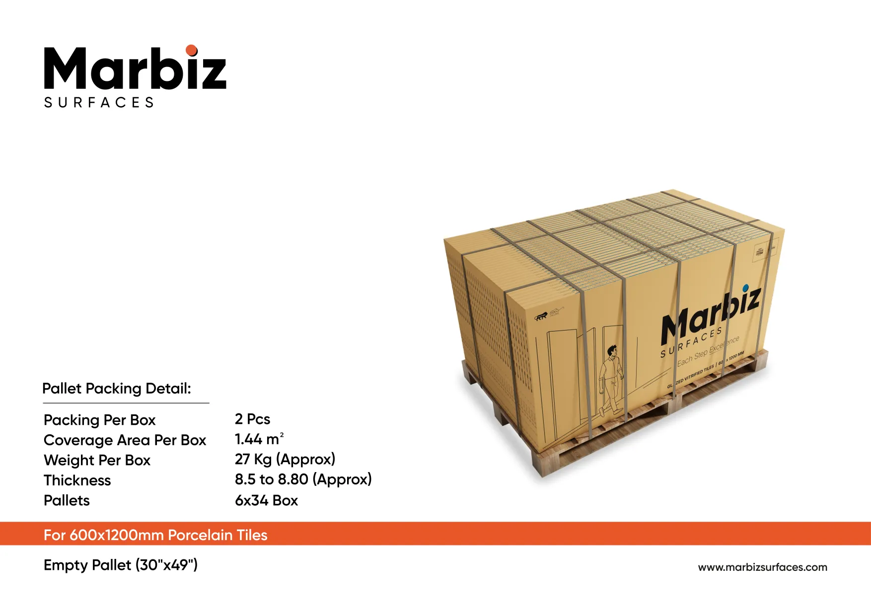 Pallets packing Details - Design 6 - 600x1200mm Glossy