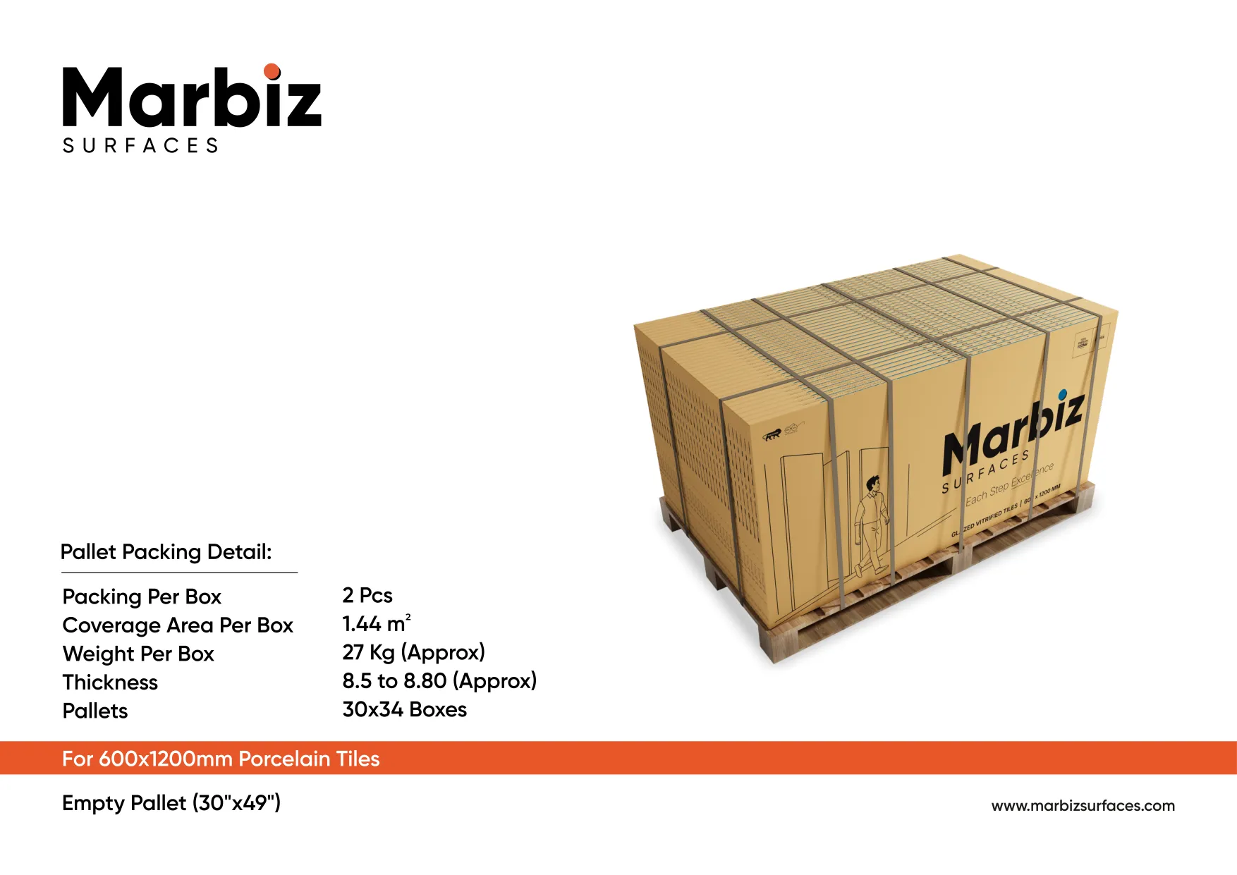 Pallets packing Details - Design 10 - 600x1200mm Glossy