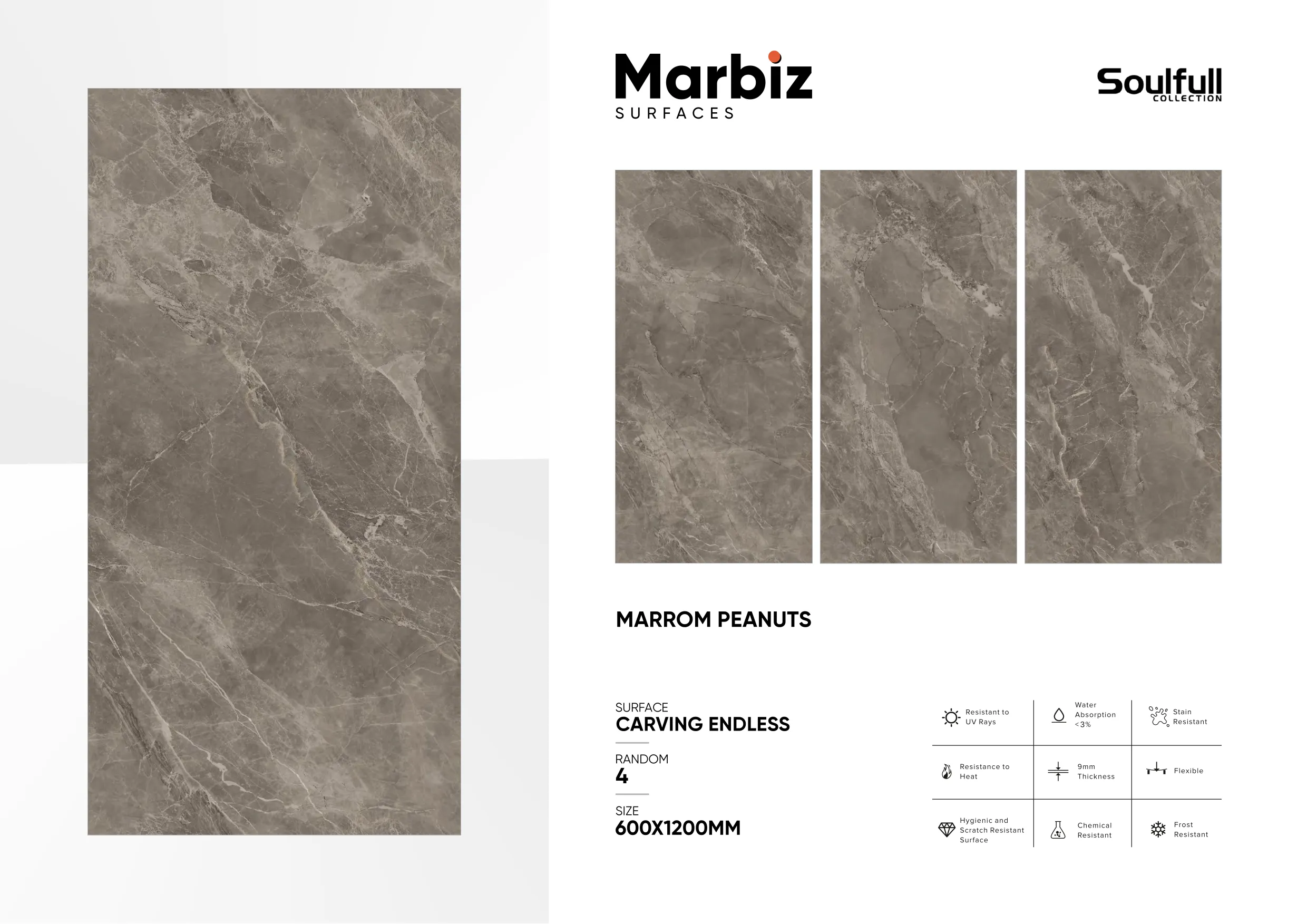 Soulfull 600x1200mm Carving Endless - Design 114 - 600x1200mm Carving