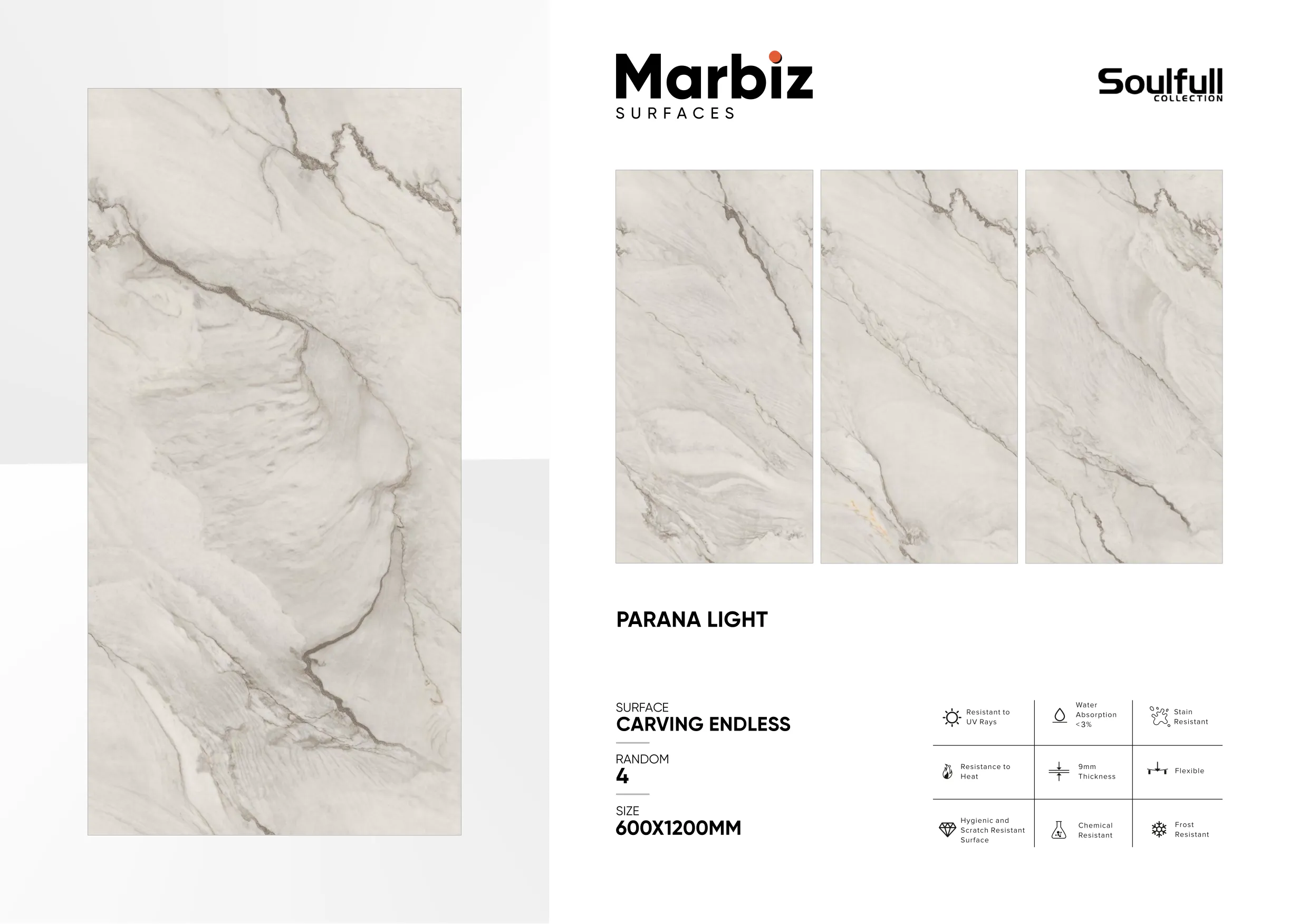 Soulfull 600x1200mm Carving Endless - Design 134 - 600x1200mm Carving