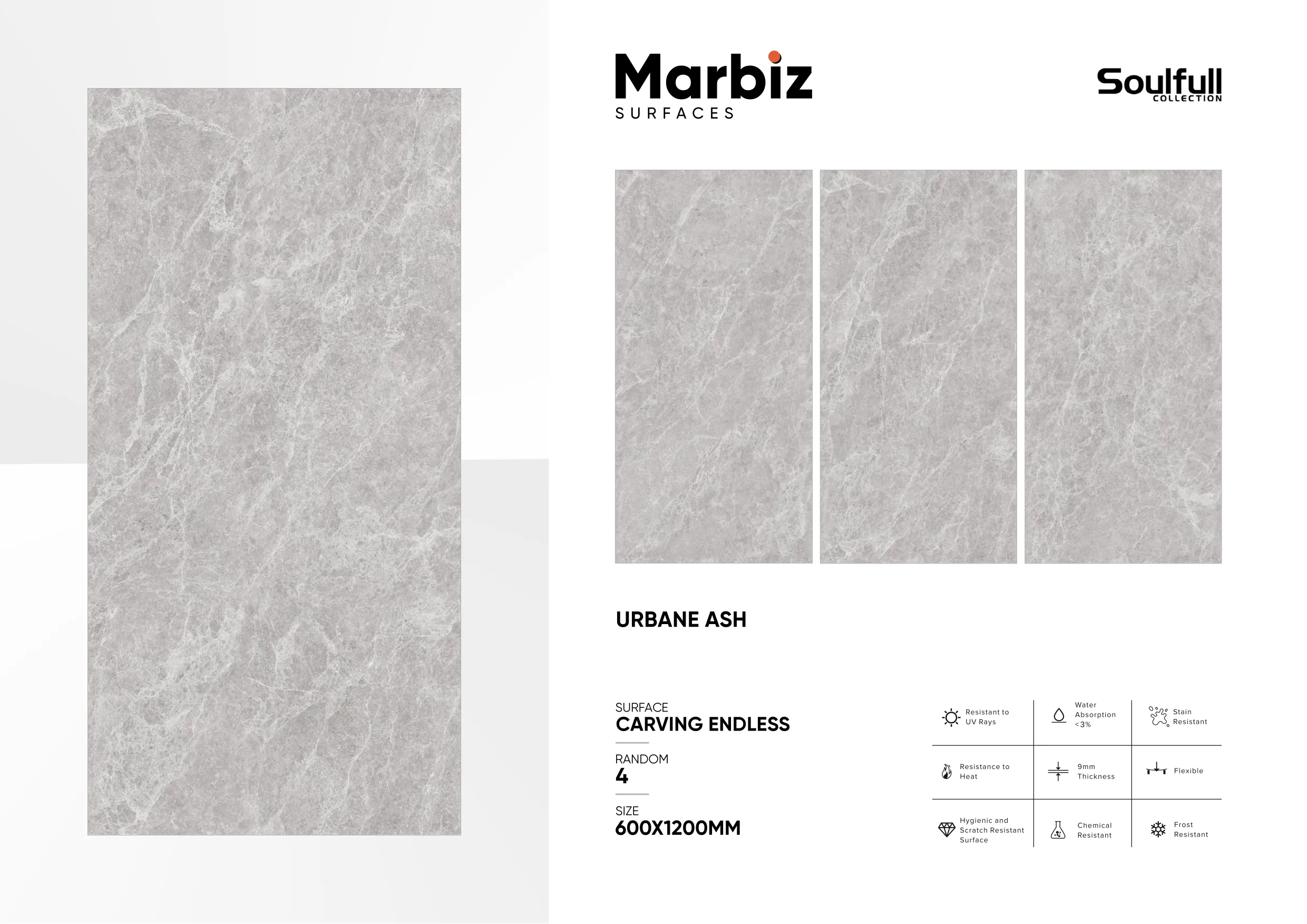 Soulfull 600x1200mm Carving Endless - Design 170 - 600x1200mm Carving