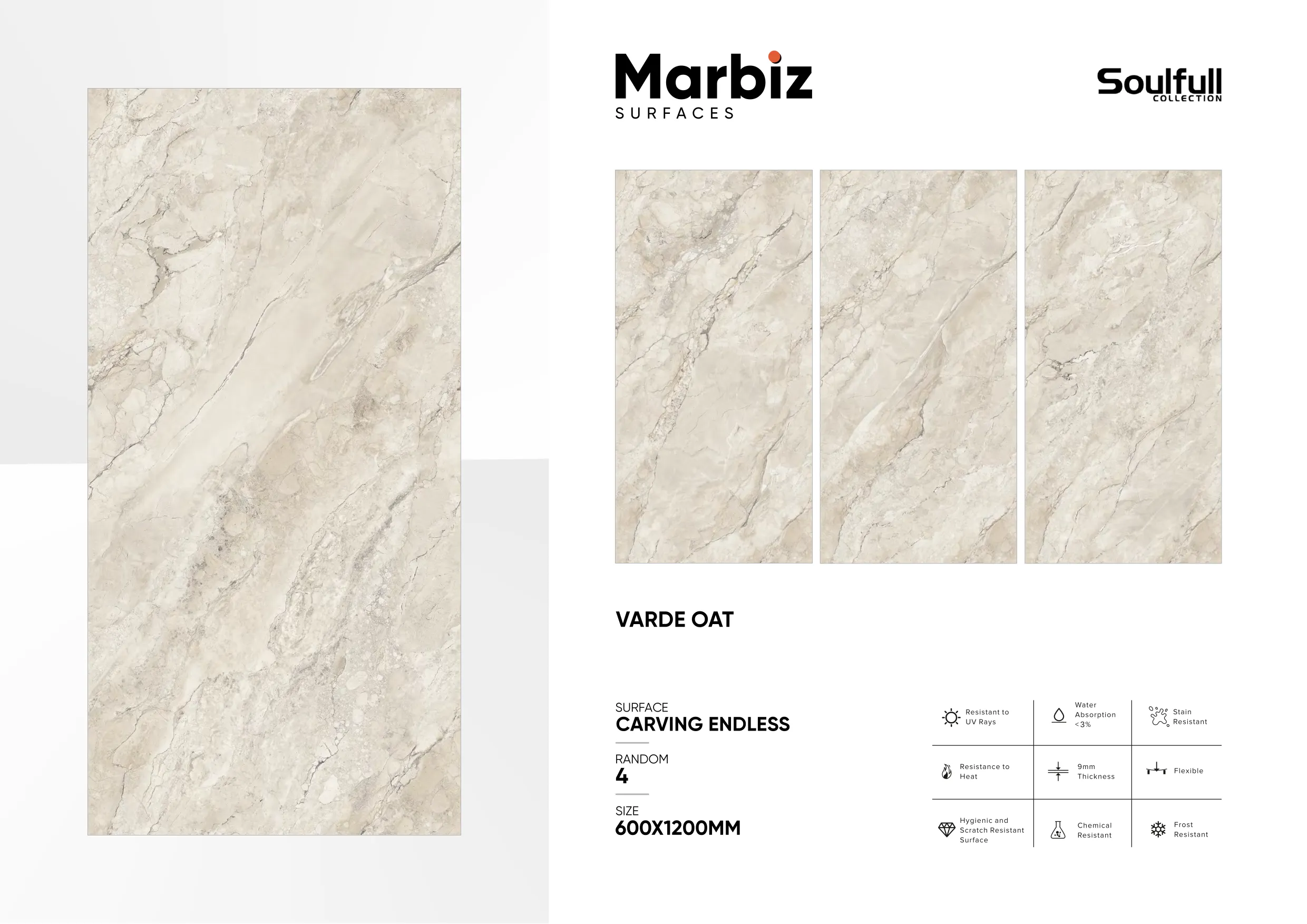 Soulfull 600x1200mm Carving Endless - Design 180 - 600x1200mm Carving