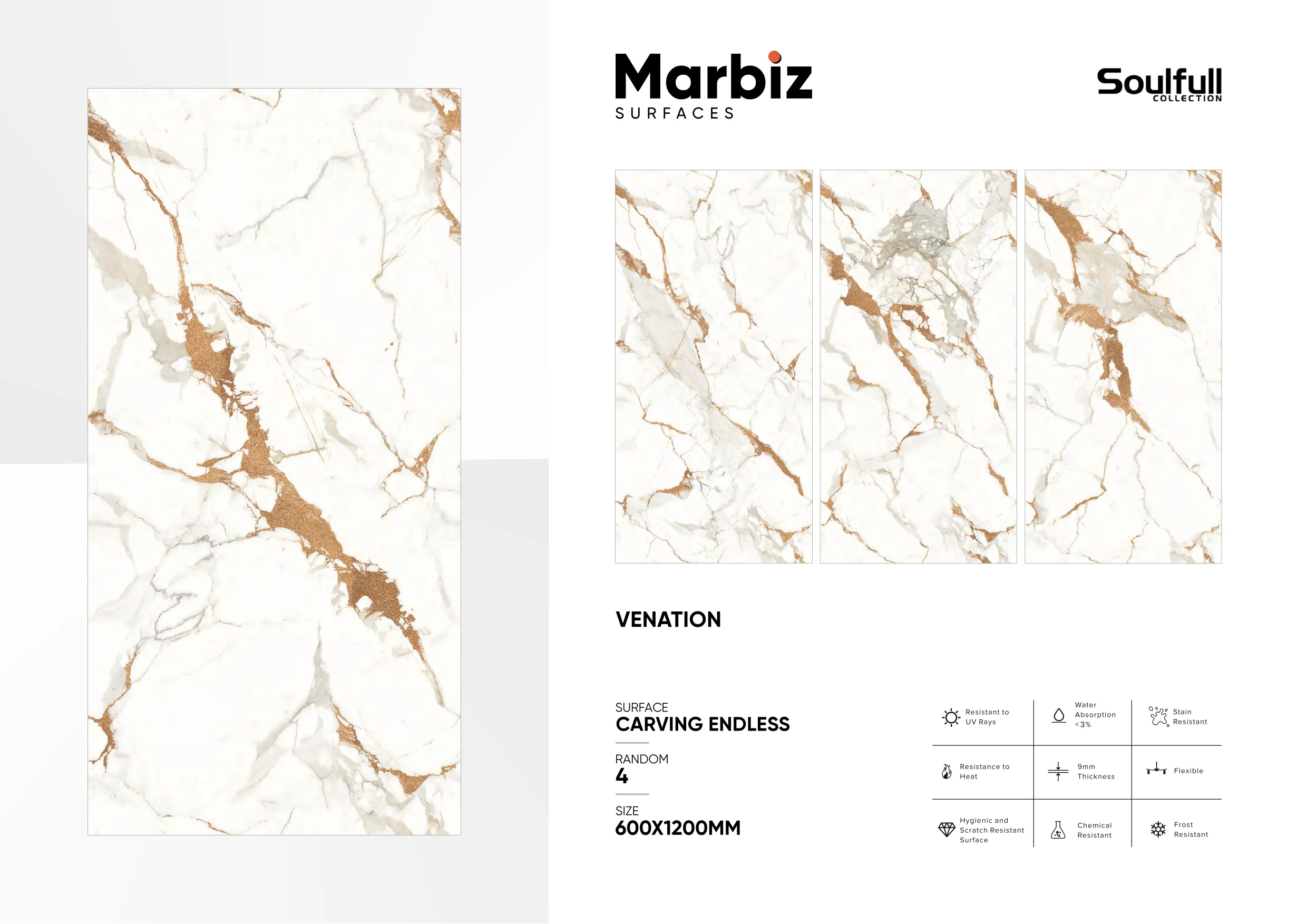 Soulfull 600x1200mm Carving Endless - Design 184 - 600x1200mm Carving