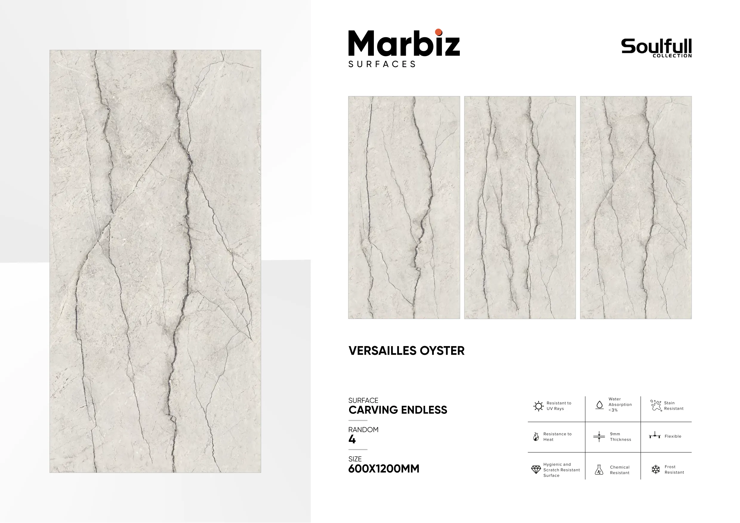 Soulfull 600x1200mm Carving Endless - Design 188 - 600x1200mm Carving