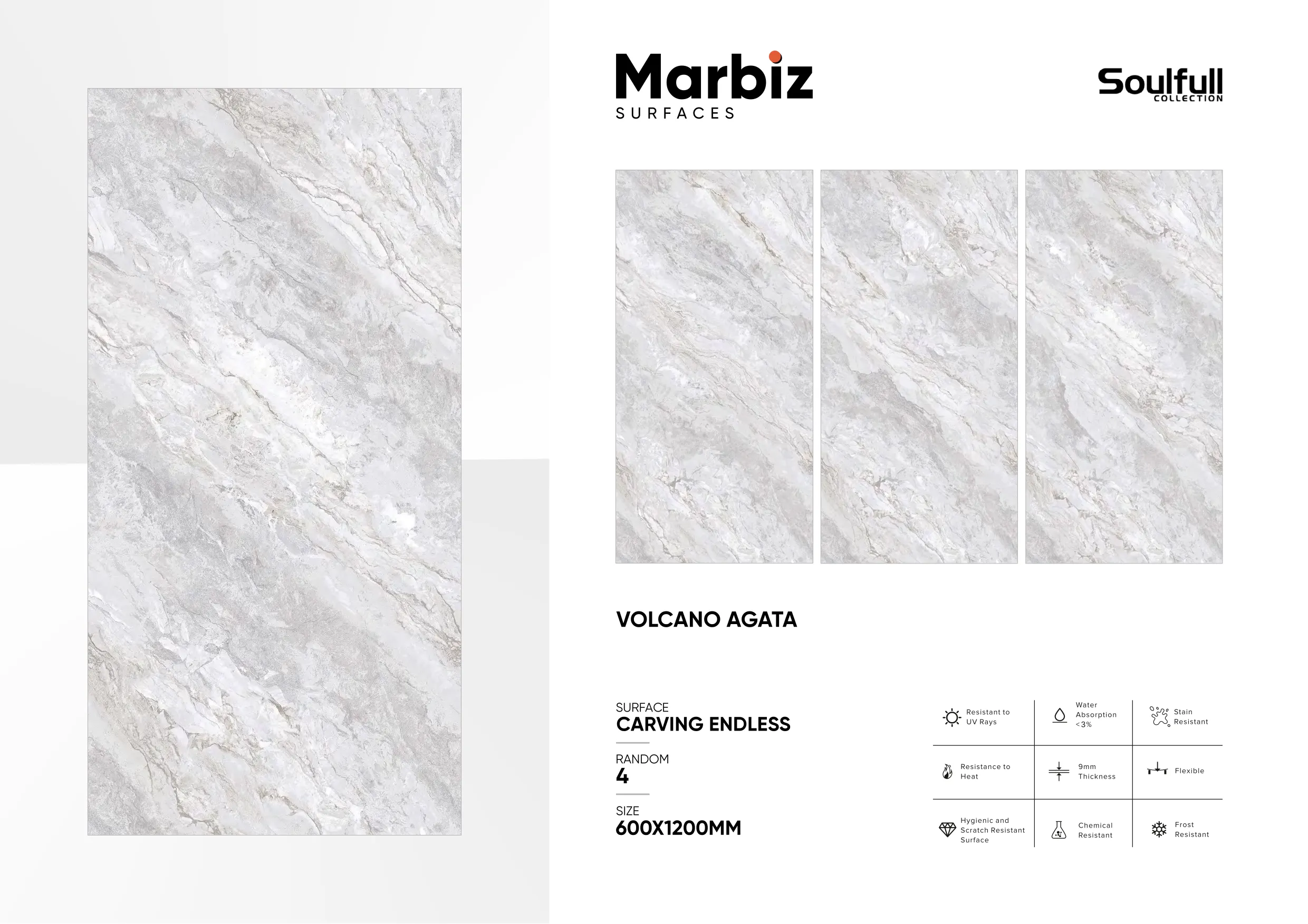 Soulfull 600x1200mm Carving Endless - Design 190 - 600x1200mm Carving