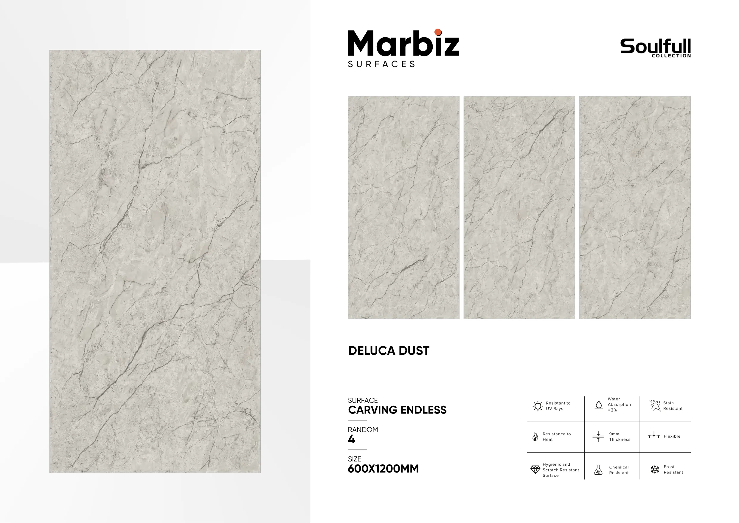 Soulfull 600x1200mm Carving Endless - Design 194 - 600x1200mm Carving