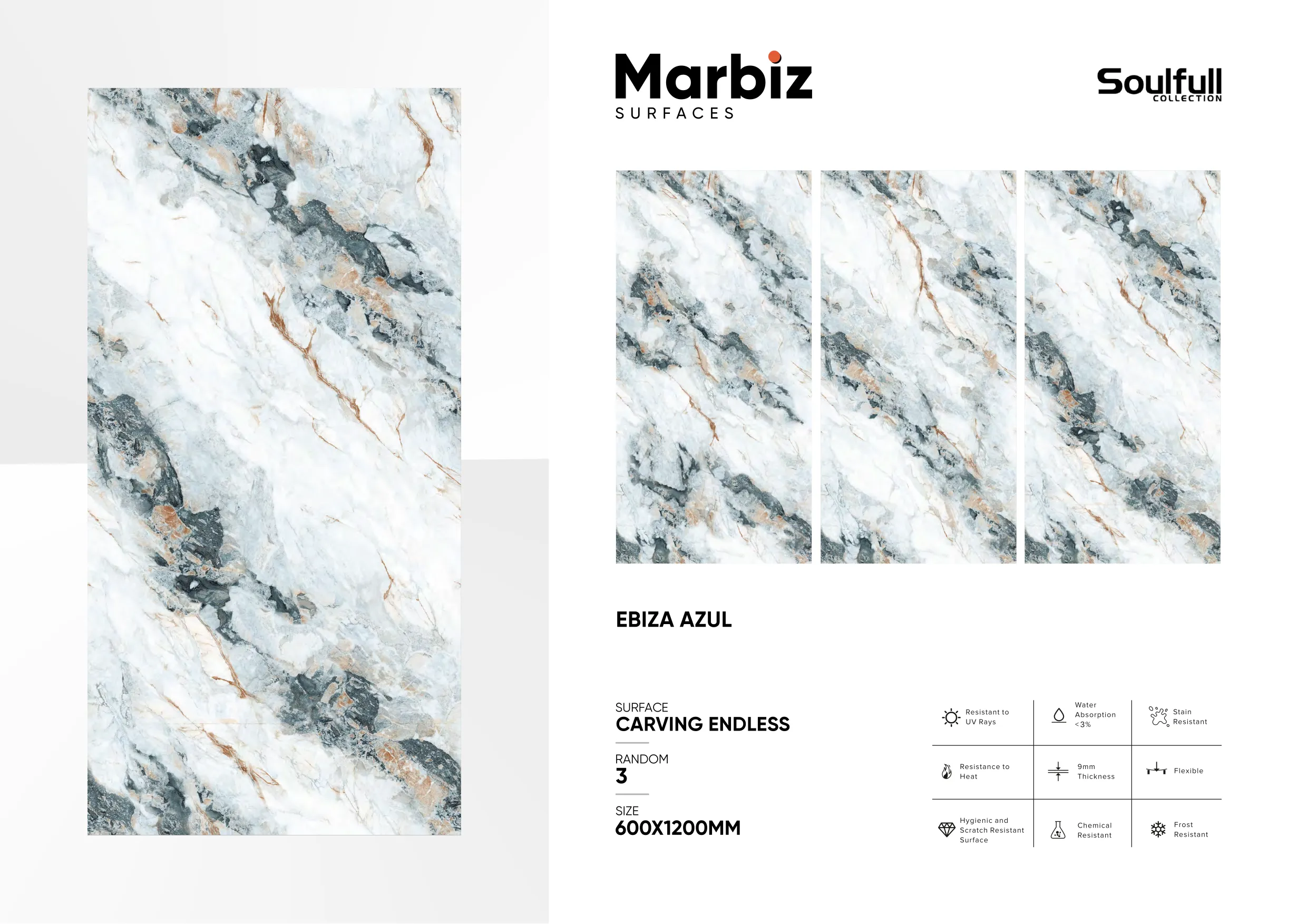Soulfull 600x1200mm Carving Endless - Design 224 - 600x1200mm Carving