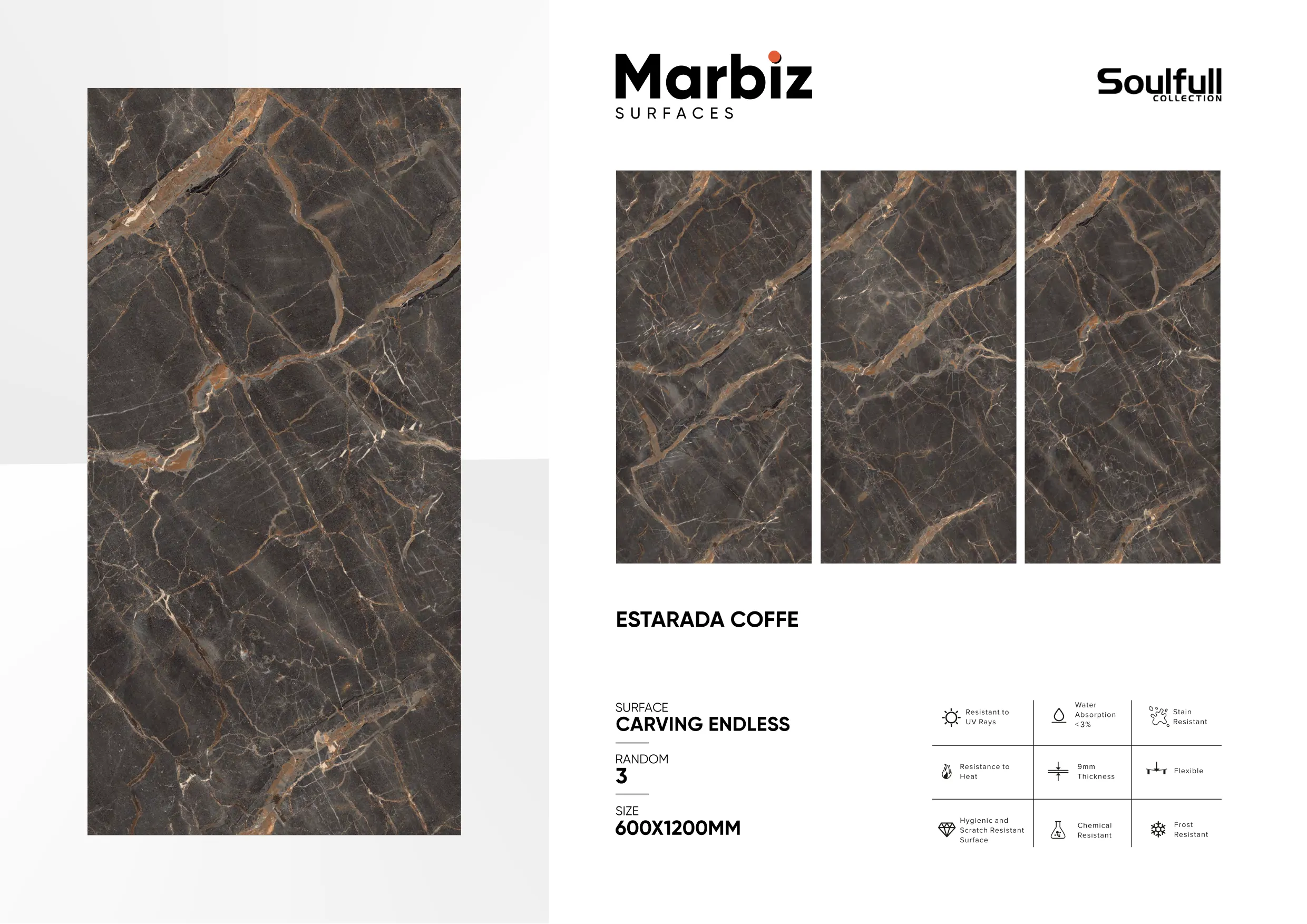 Soulfull 600x1200mm Carving Endless - Design 228 - 600x1200mm Carving