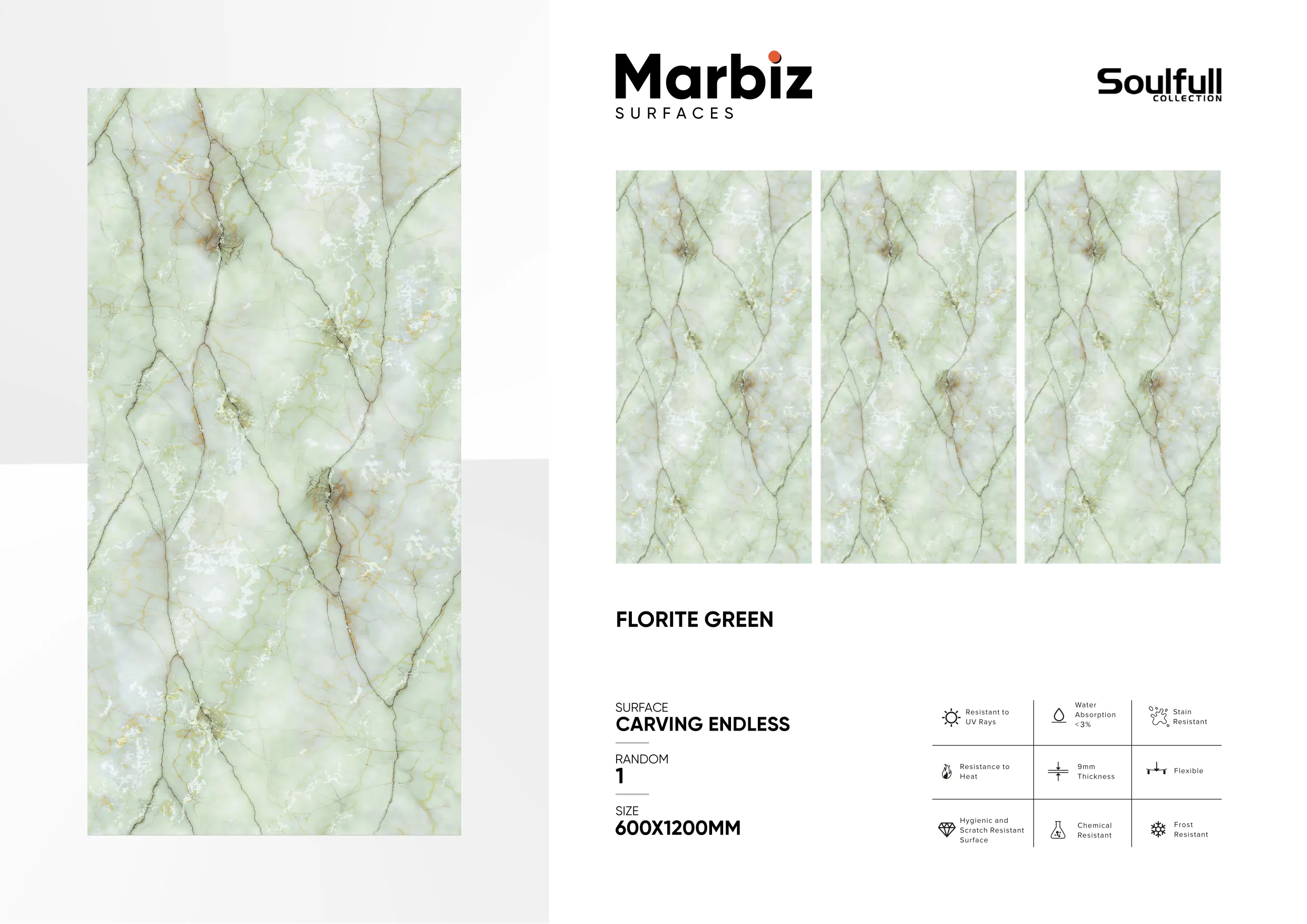 Soulfull 600x1200mm Carving Endless - Design 230 - 600x1200mm Carving