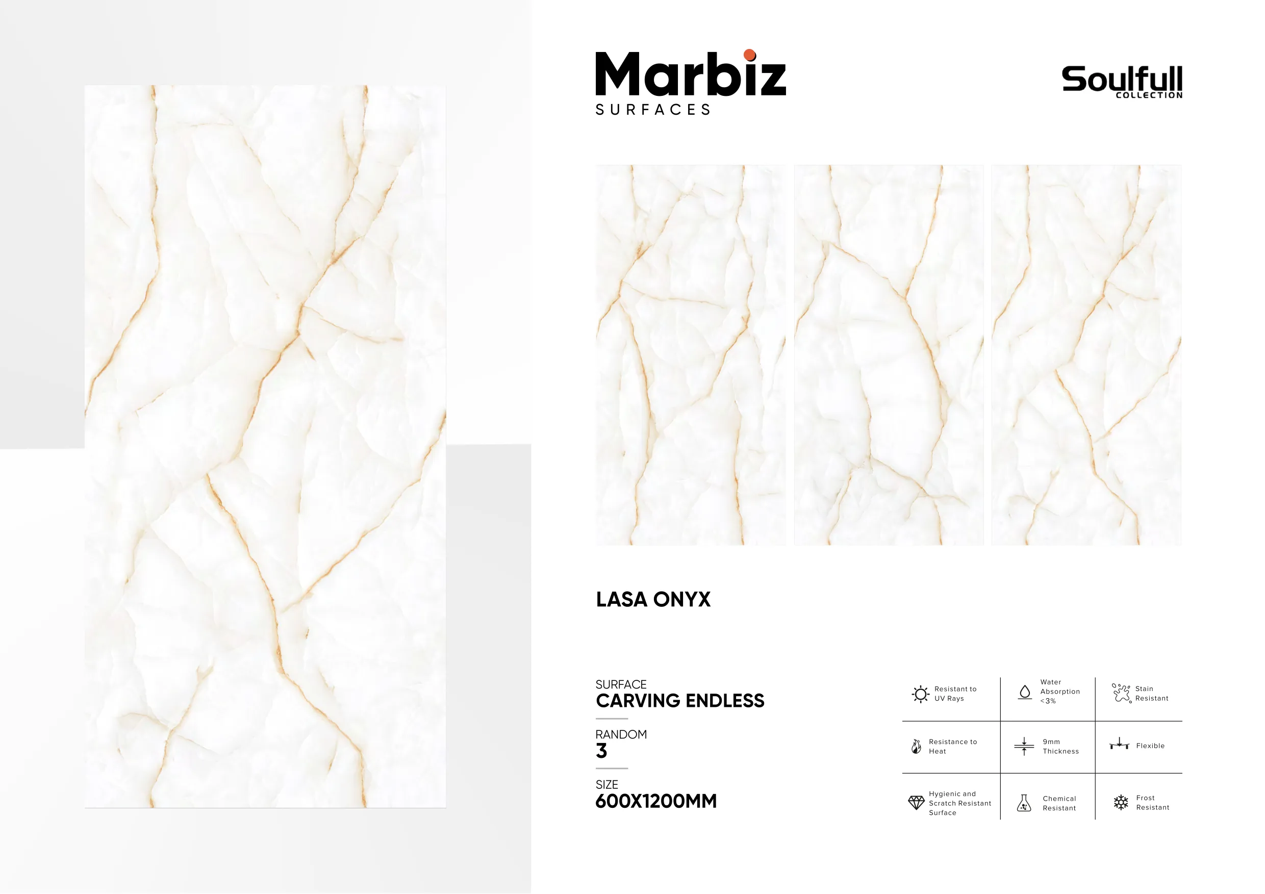 Soulfull 600x1200mm Carving Endless - Design 242 - 600x1200mm Carving