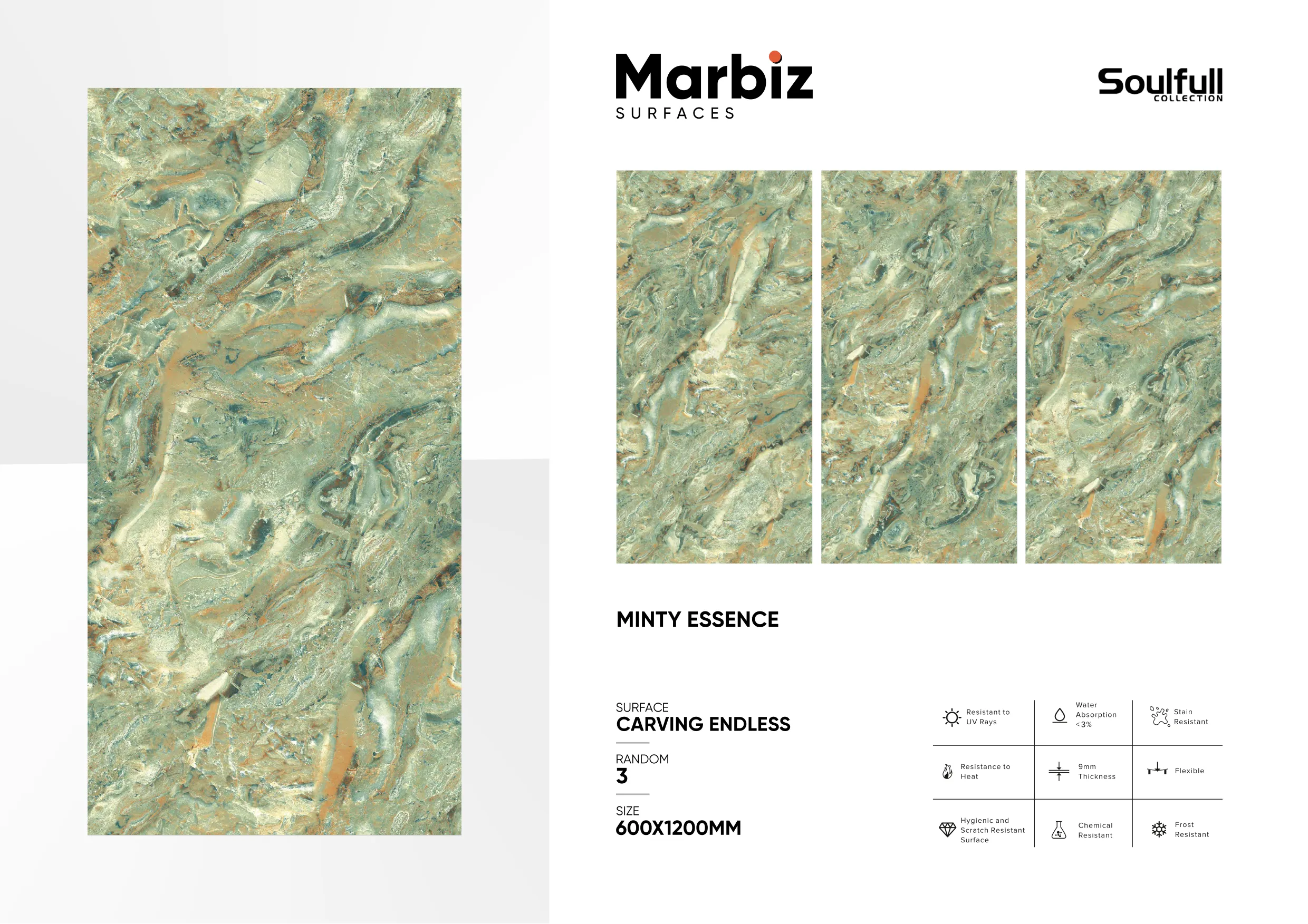 Soulfull 600x1200mm Carving Endless - Design 248 - 600x1200mm Carving
