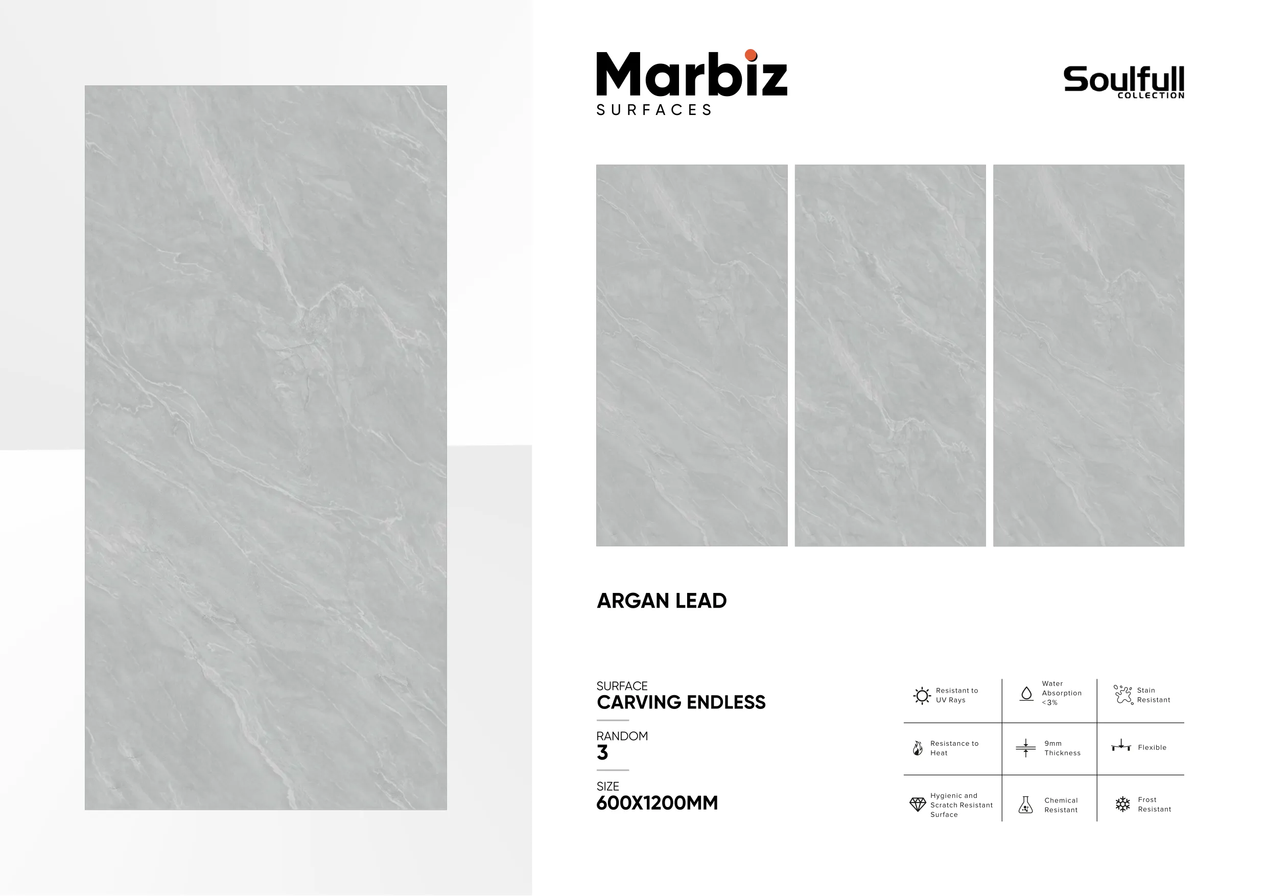 Soulfull 600x1200mm Carving Endless - Design 24 - 600x1200mm Carving