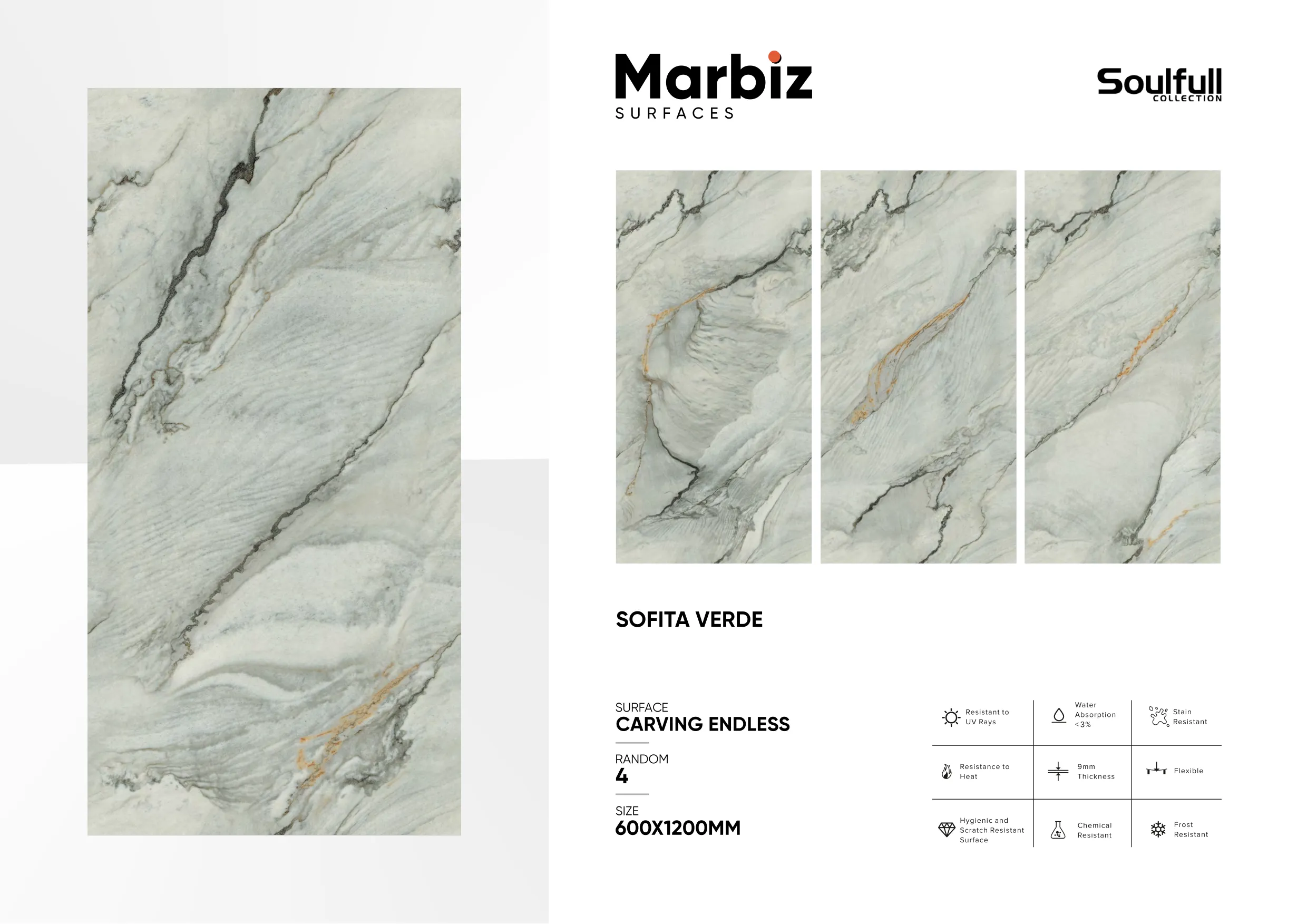 Soulfull 600x1200mm Carving Endless - Design 260 - 600x1200mm Carving