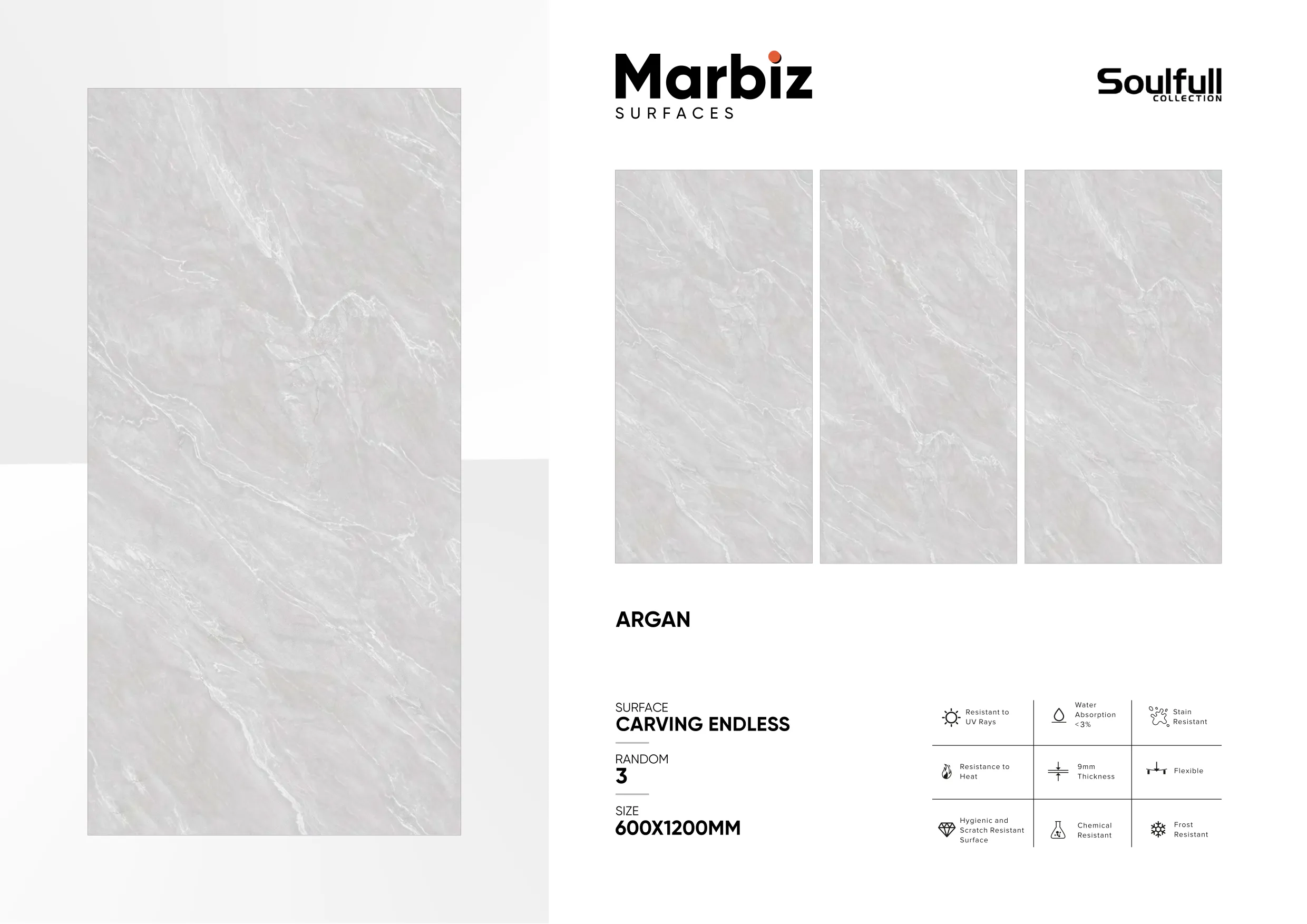 Soulfull 600x1200mm Carving Endless - Design 26 - 600x1200mm Carving