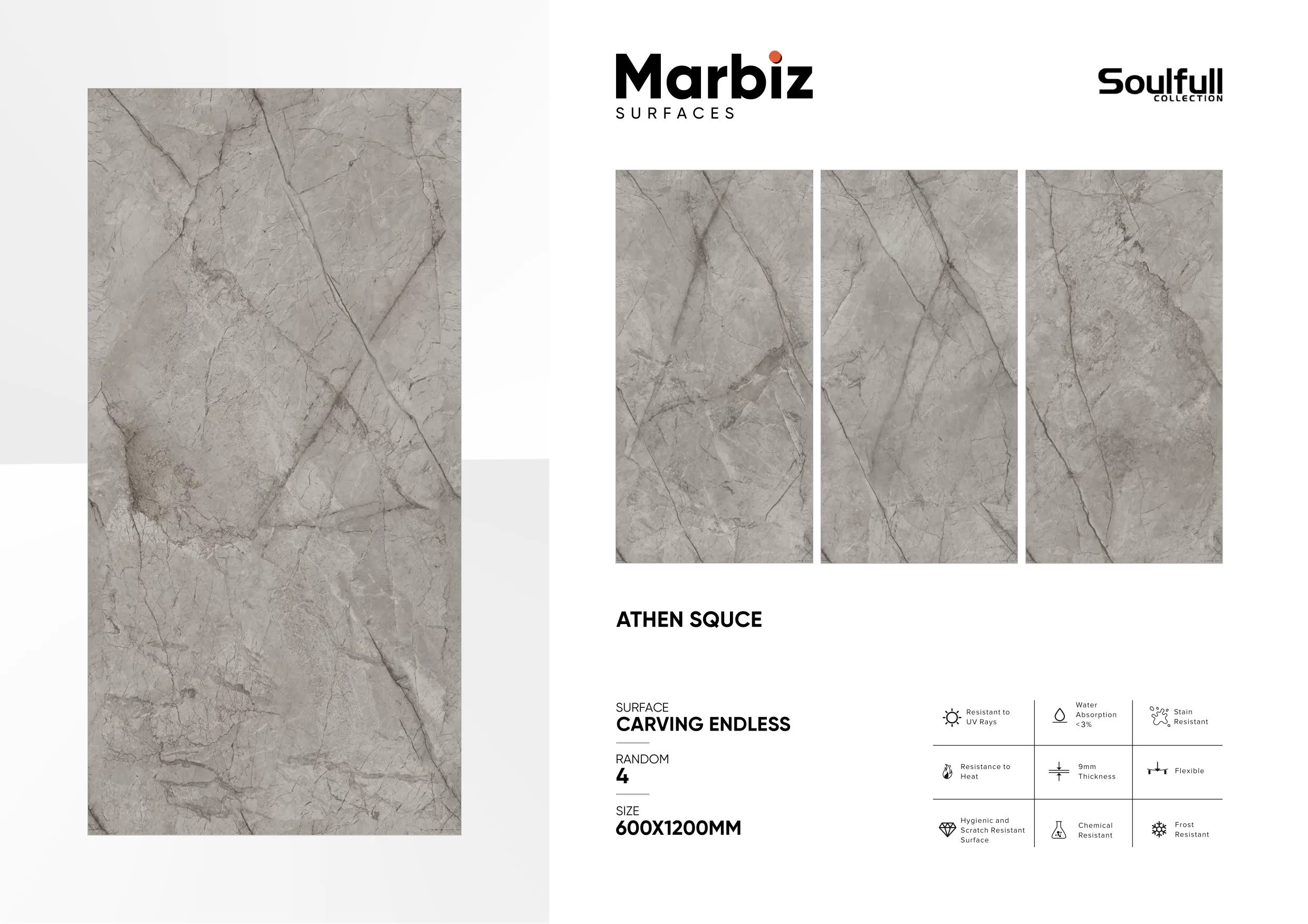 Soulfull 600x1200mm Carving Endless - Design 36 - 600x1200mm Carving