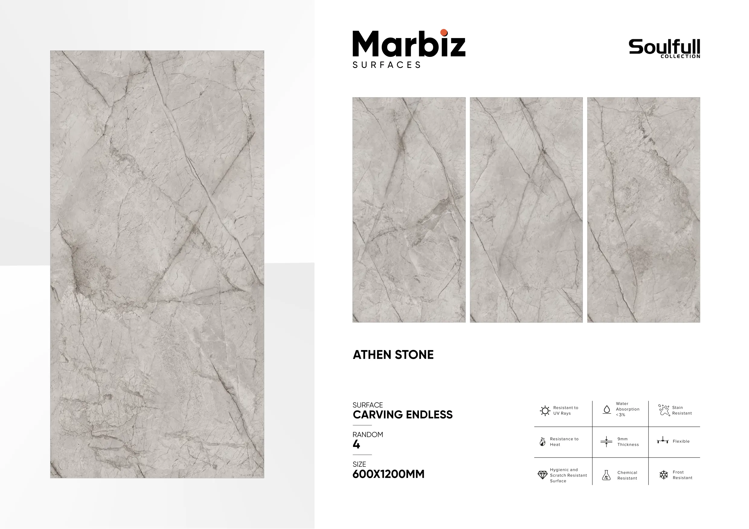 Soulfull 600x1200mm Carving Endless - Design 38 - 600x1200mm Carving