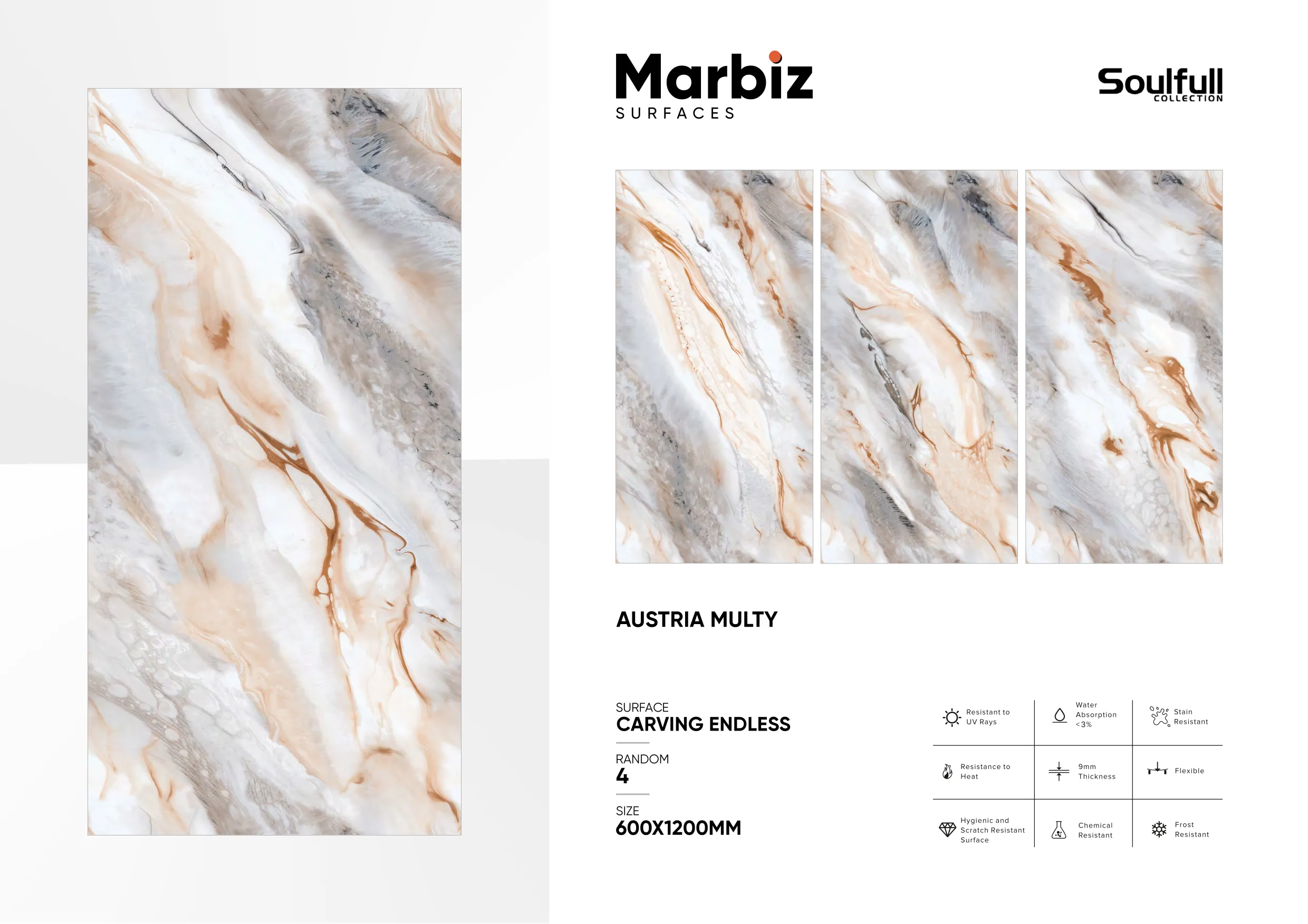 Soulfull 600x1200mm Carving Endless - Design 42 - 600x1200mm Carving