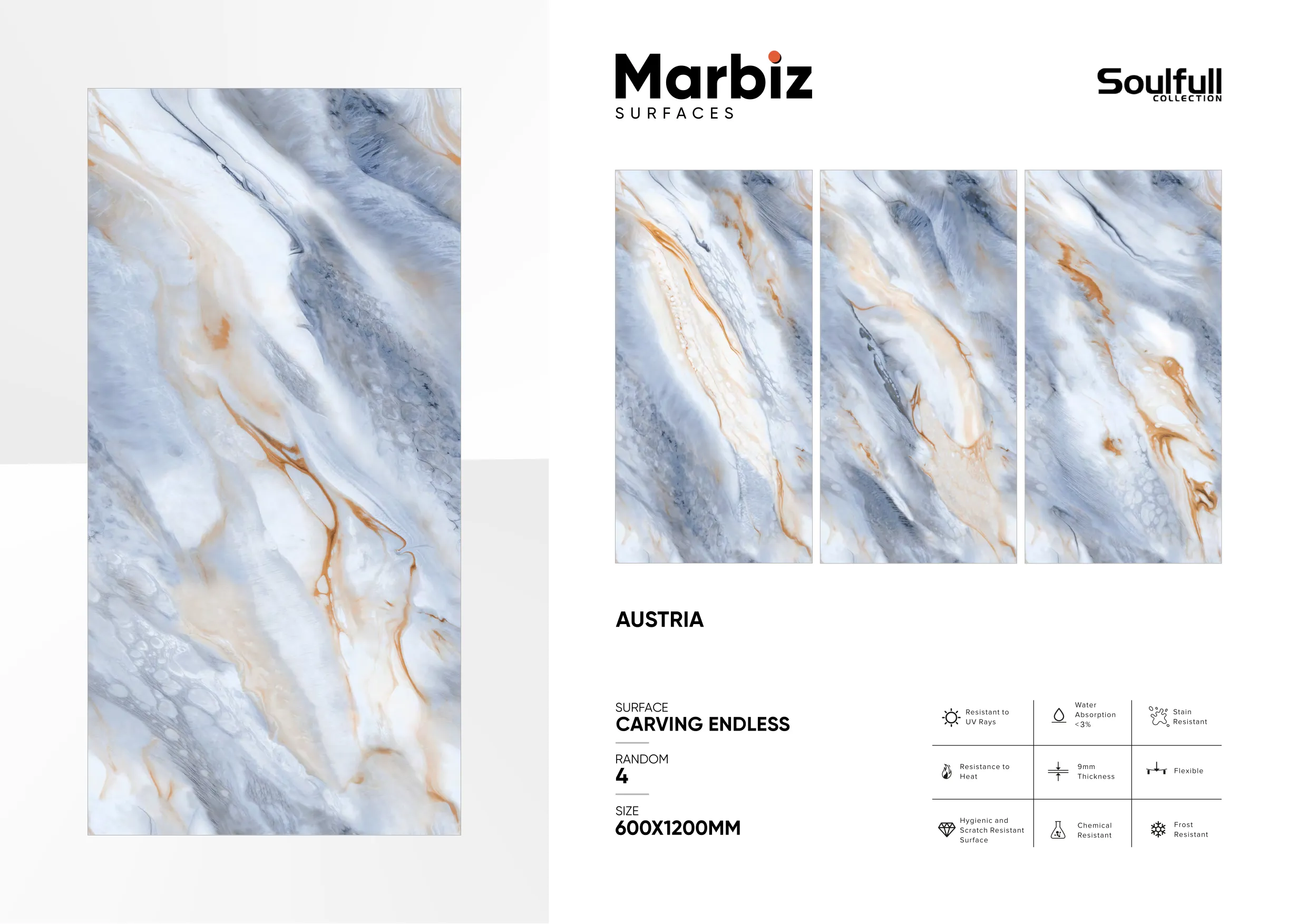 Soulfull 600x1200mm Carving Endless - Design 44 - 600x1200mm Carving