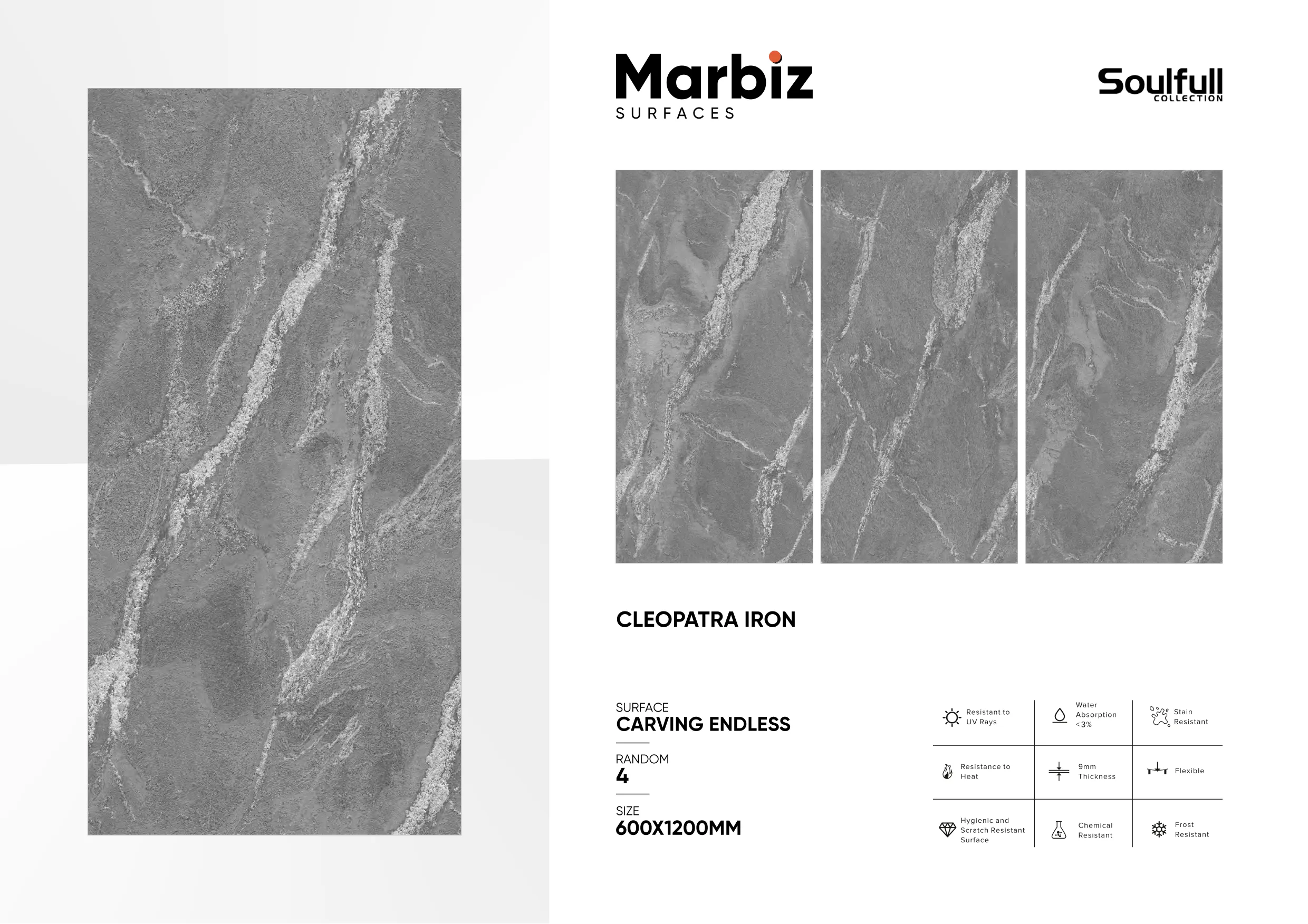 Soulfull 600x1200mm Carving Endless - Design 62 - 600x1200mm Carving