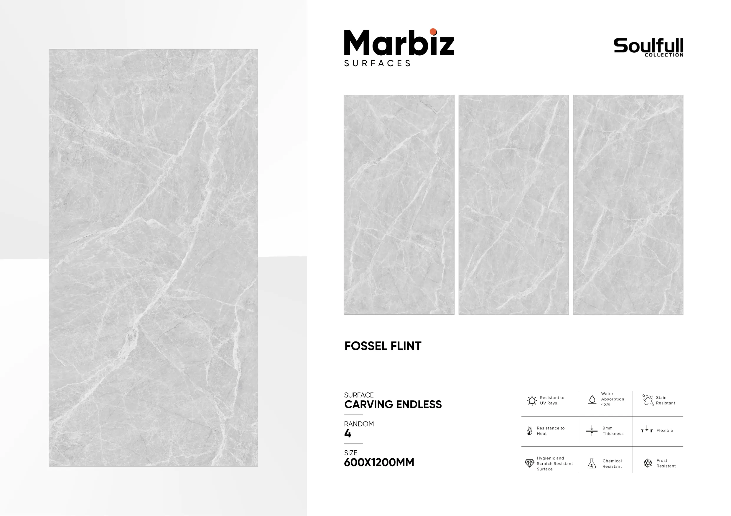 Soulfull 600x1200mm Carving Endless - Design 84 - 600x1200mm Carving