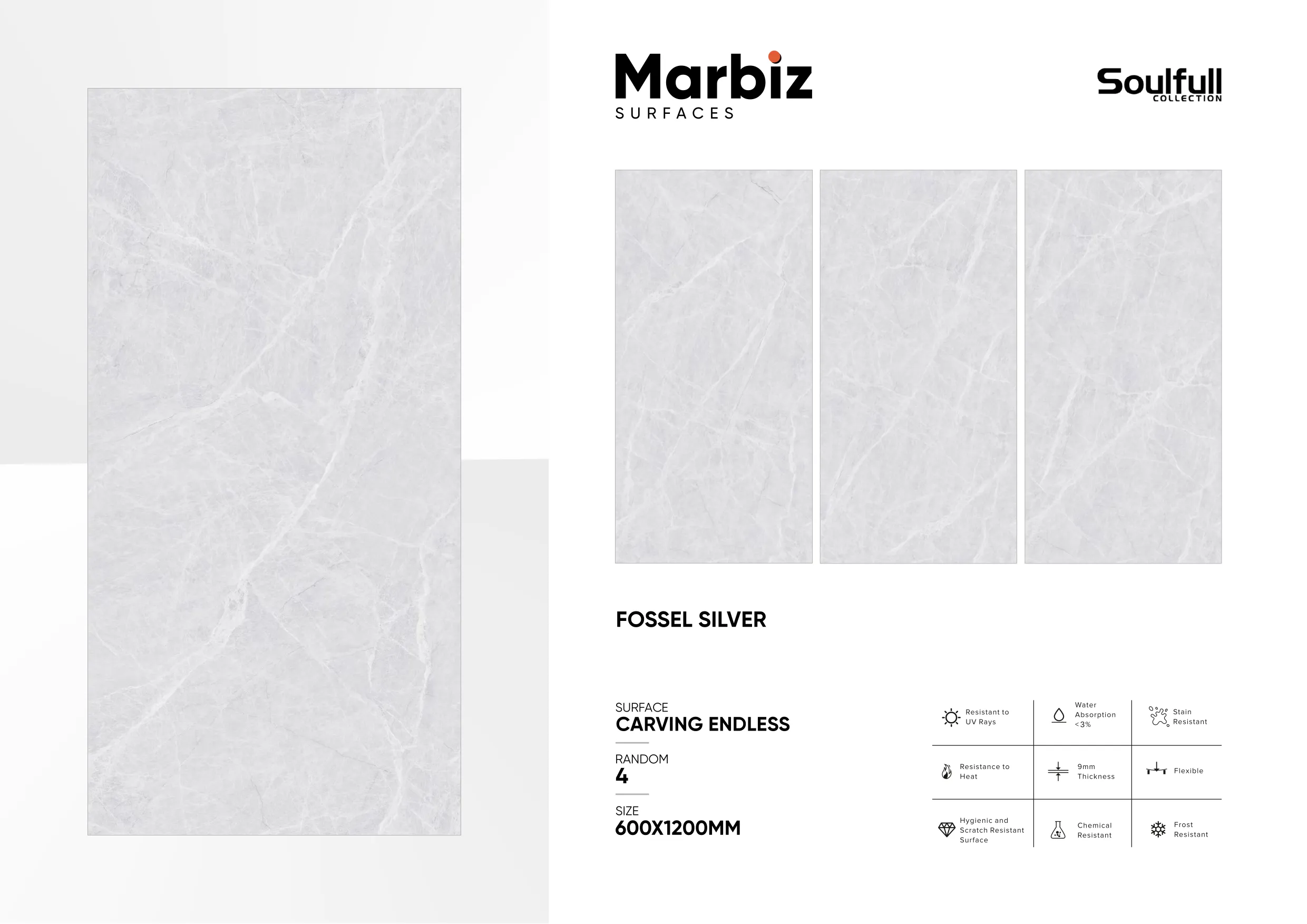 Soulfull 600x1200mm Carving Endless - Design 88 - 600x1200mm Carving