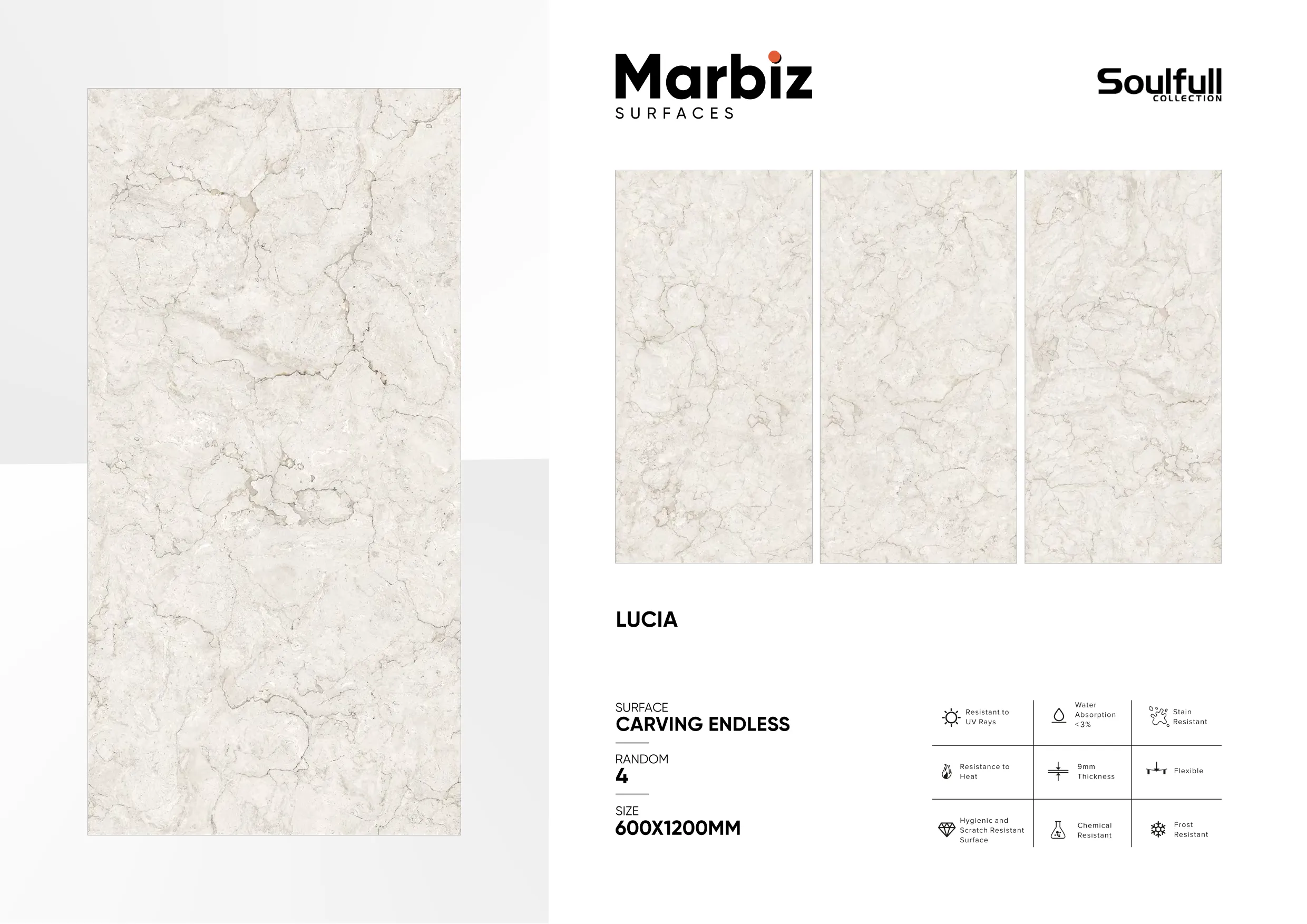 Soulfull 600x1200mm Carving Endless - Design 92 - 600x1200mm Carving