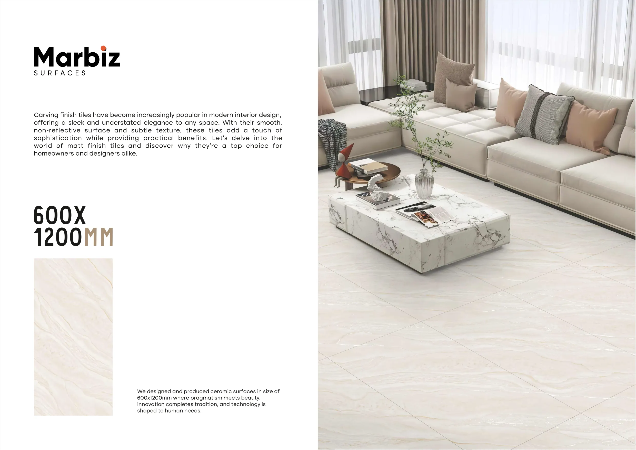 Soulfull 600x1200mm Carving Random - Design 3 - 600x1200mm Carving
