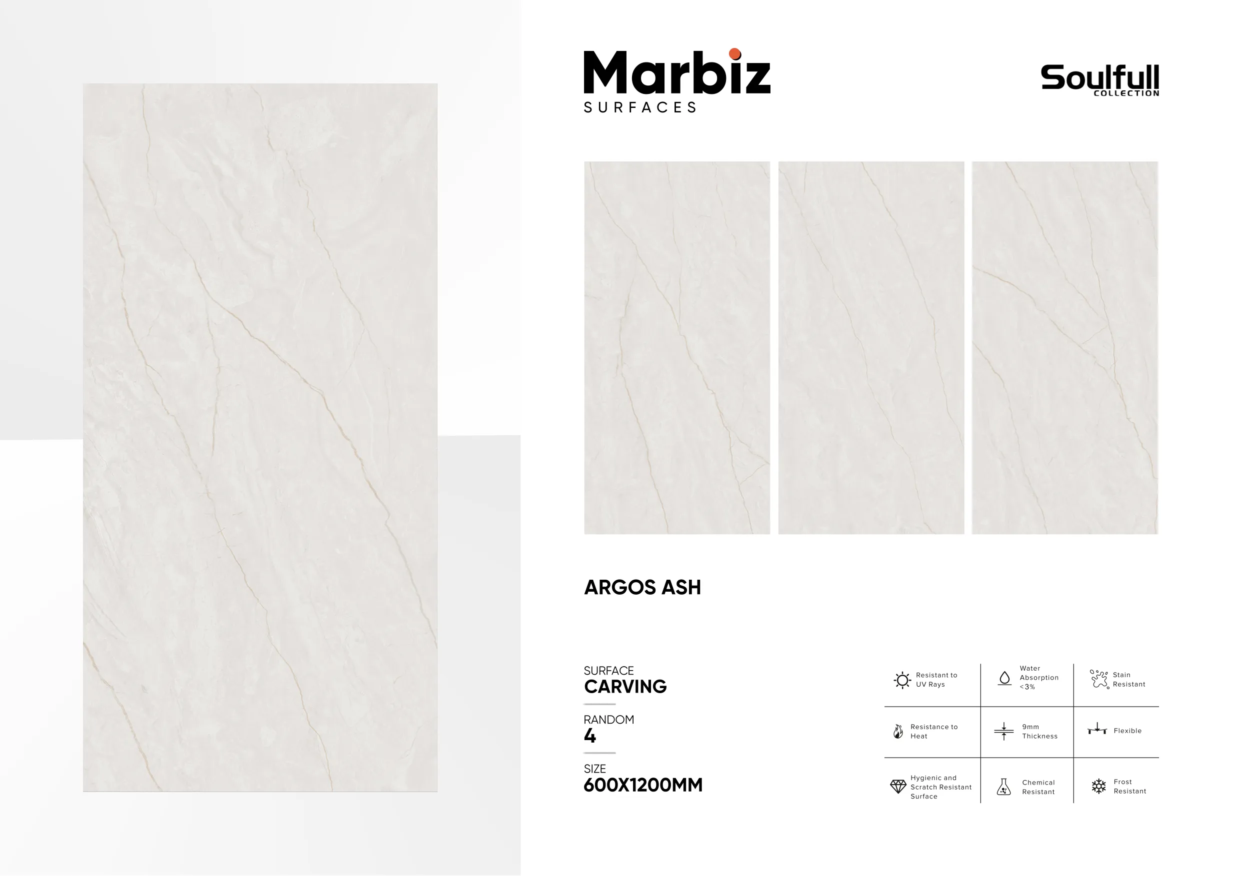 Soulfull 600x1200mm Carving Random - Design 14 - 600x1200mm Carving