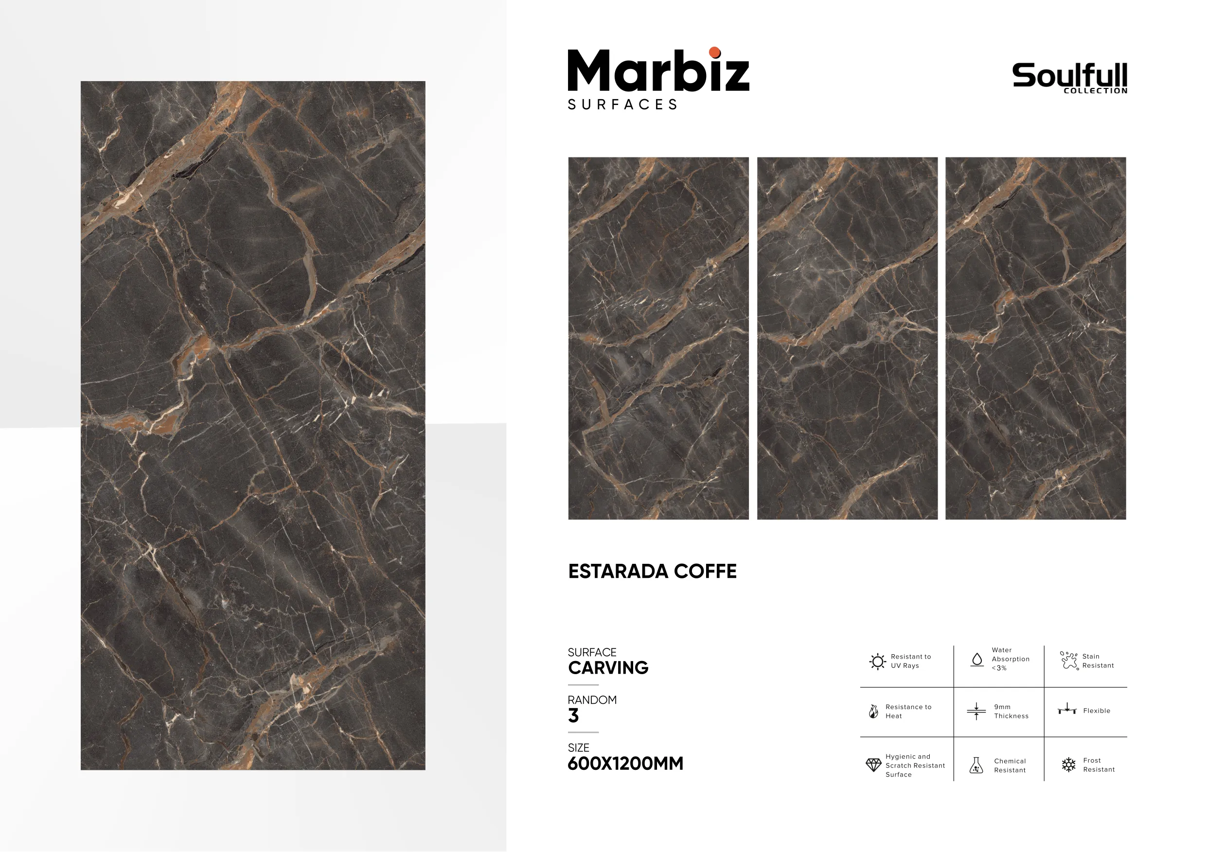 Soulfull 600x1200mm Carving Random - Design 158 - 600x1200mm Carving