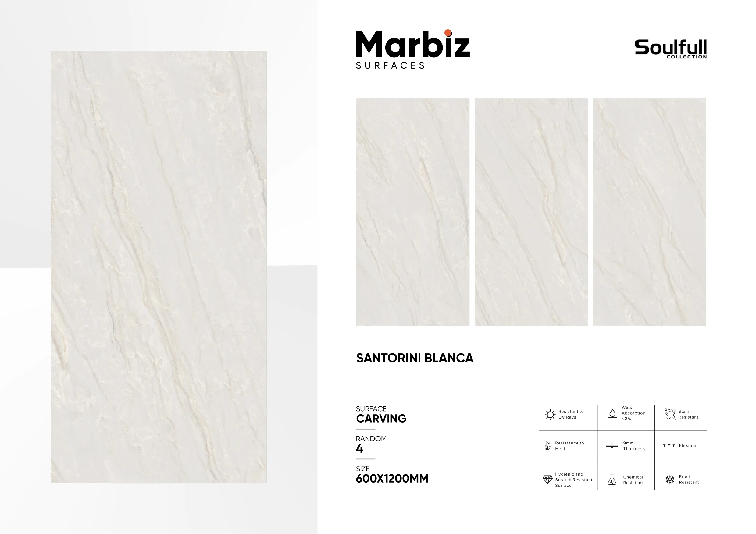 Soulfull 600x1200mm Carving Random - Design 94 - 600x1200mm Carving